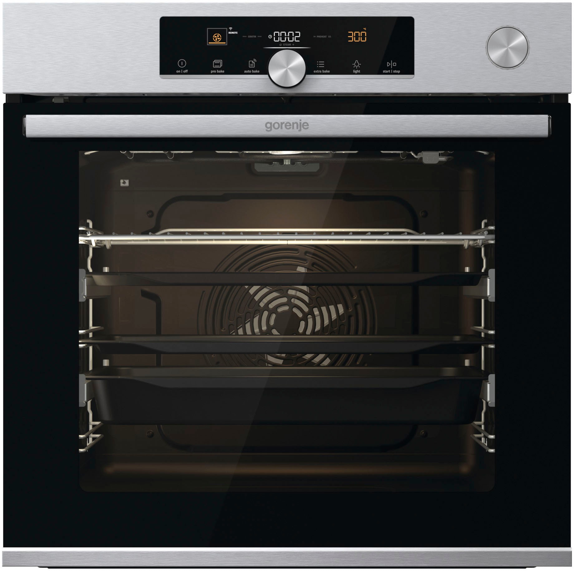 GORENJE Backofen »BPSA6747A08XWI«, Pyrolyse, 2fach Teleskopauszug, Wasserta günstig online kaufen