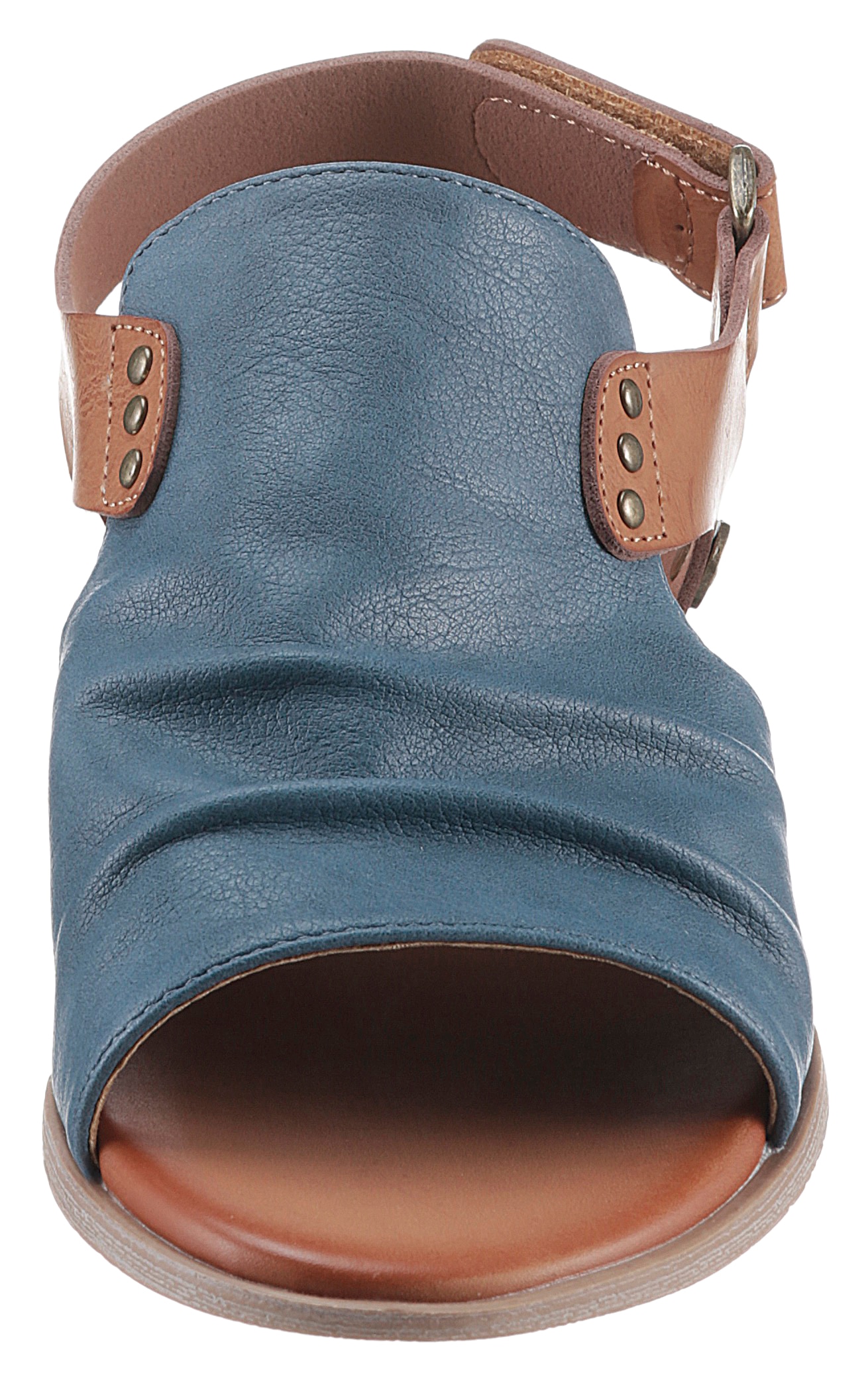 Mustang Shoes Riemchensandale, Sommerschuh, Sandalette, Blockabsatz, mit Klettverschluss