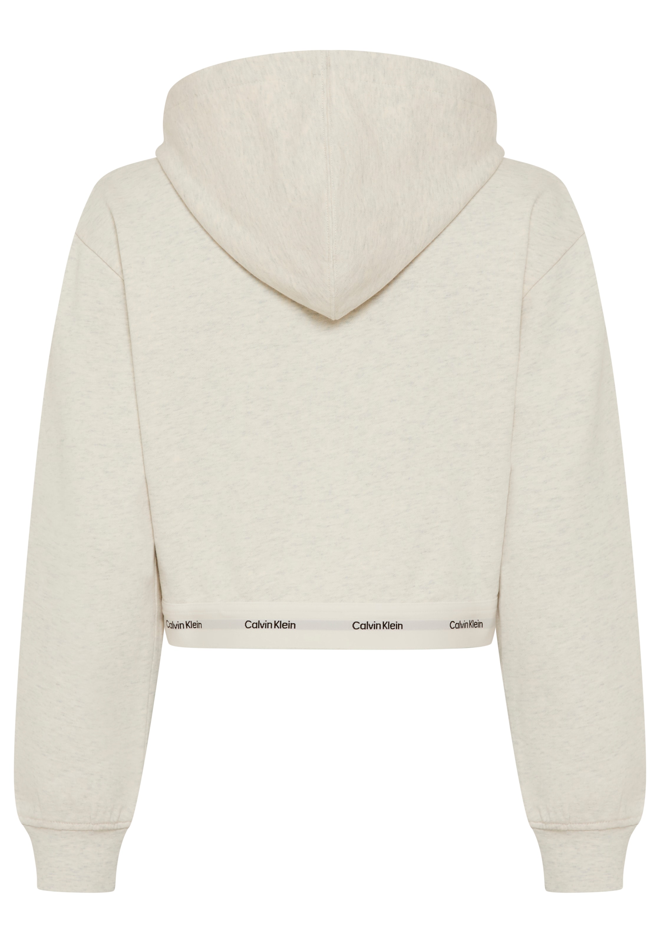 Calvin Klein Jeans Kapuzensweatjacke »LOGO WAIST CROPPED« mit Kapuze, kurze From, Logoschriftzug am Bund