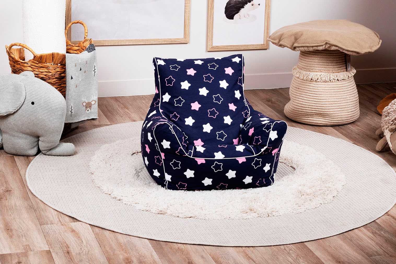 Knorrtoys® Sitzsack »Star, blue pink«, für Kinder; Made in Europe