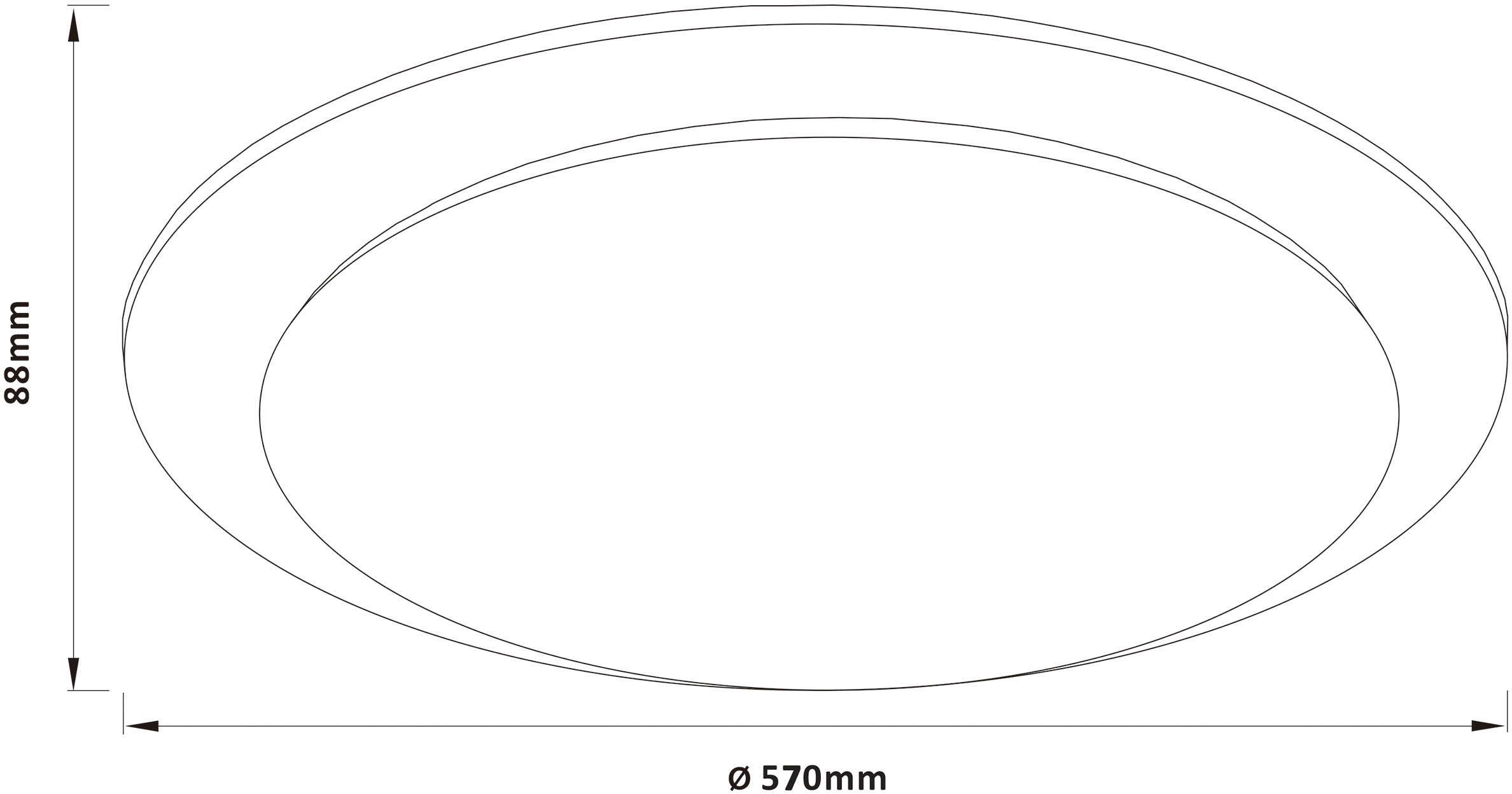 BreLight LED Wandleuchte »Vittoria«, D 57 cm, 3800 lm, 3000-6500 K, CCT, dimmbar, weiß