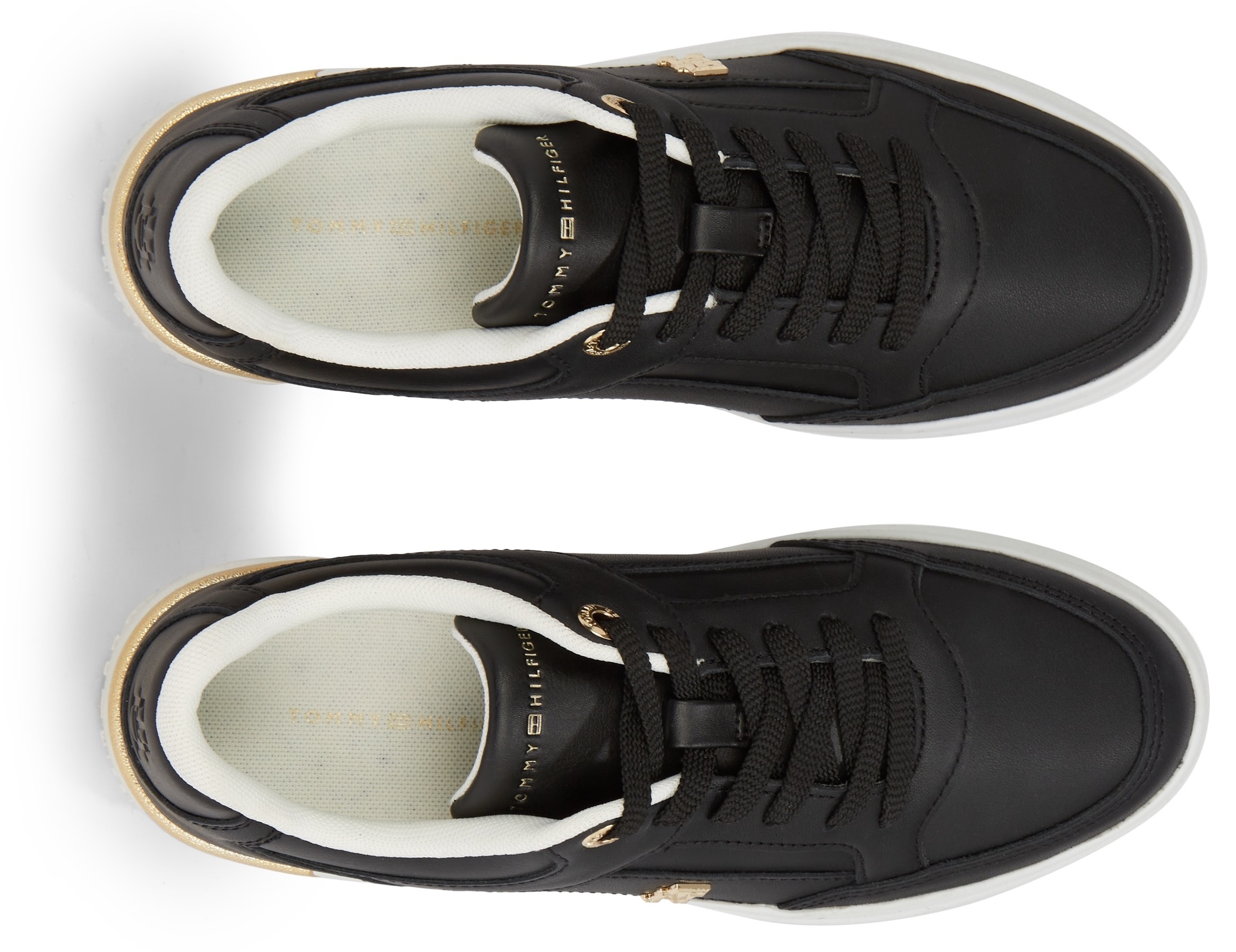 Tommy Hilfiger Plateausneaker »LUX HARDWARE COURT SNEAKER«, Plateau, Freizeitschuh, Halbschuh, Schnürer, gepolstertem Schaftrand