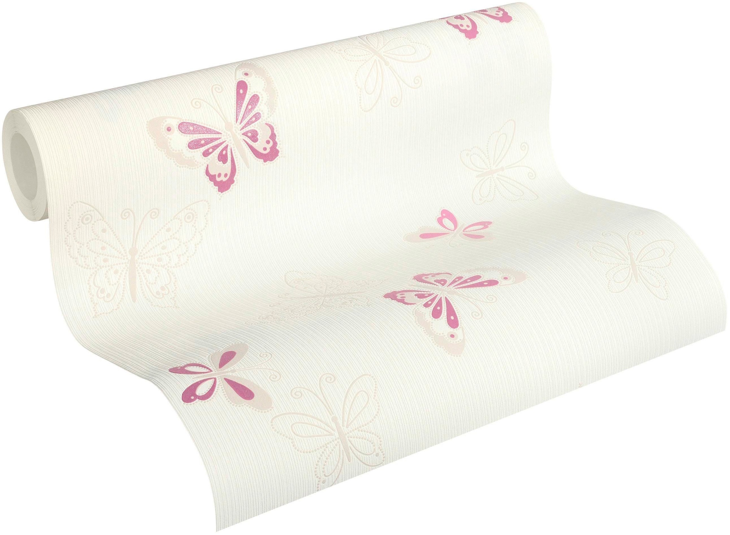 living walls Vliestapete »Happy Spring« Motiv | Strukturmuster | gemustert leicht strukturiert Moderne Tapete Tiere Metallic Tapeten Wohnzimmer modern Design Optik