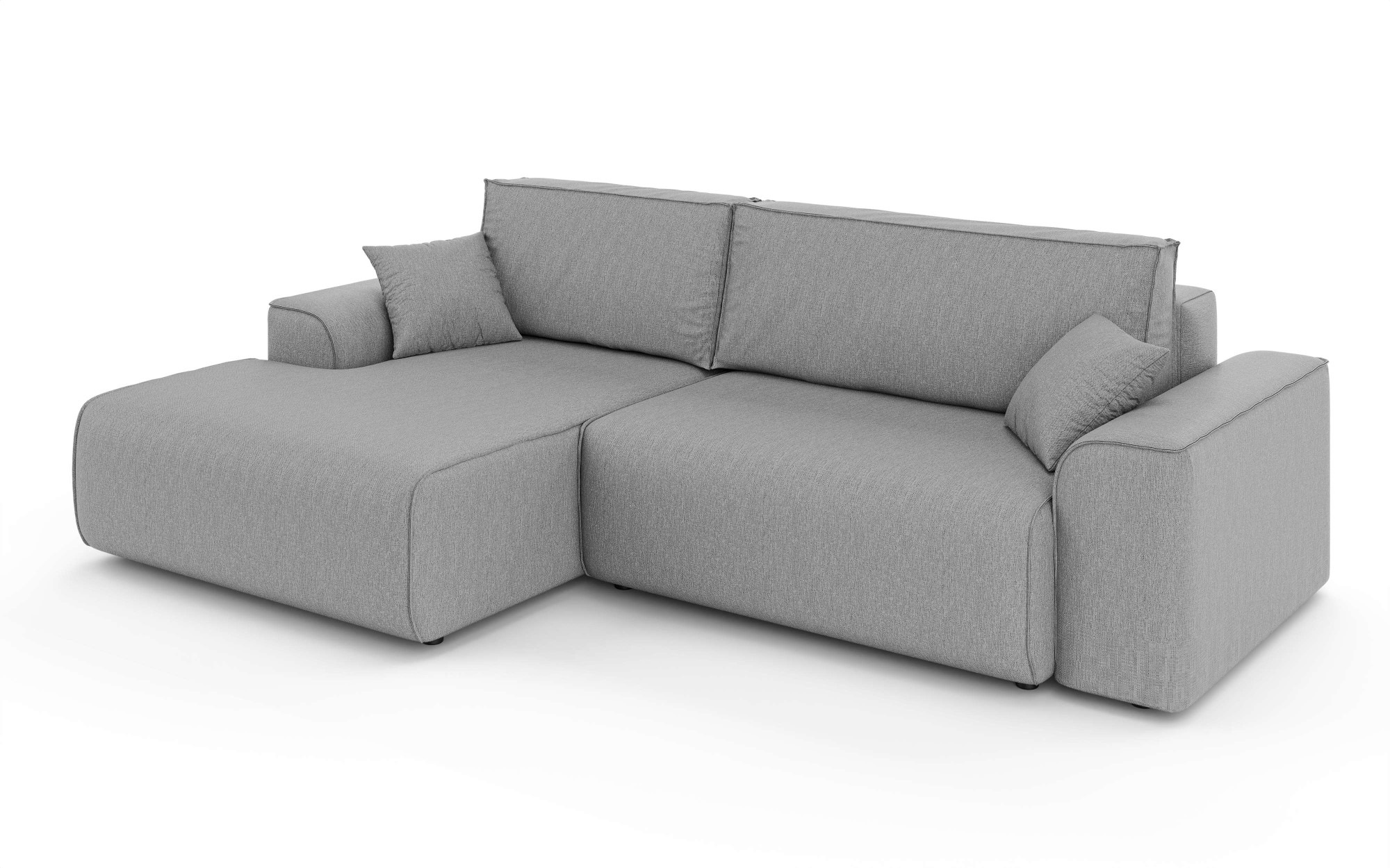 Home affaire Ecksofa »Santenay mit Bettfunktion und Bettkasten, Maße: B/T/H 266/164/90 cm«, L-Form mit Wellenfederung, Schlaffläche: 140x213 cm, auch in Cord