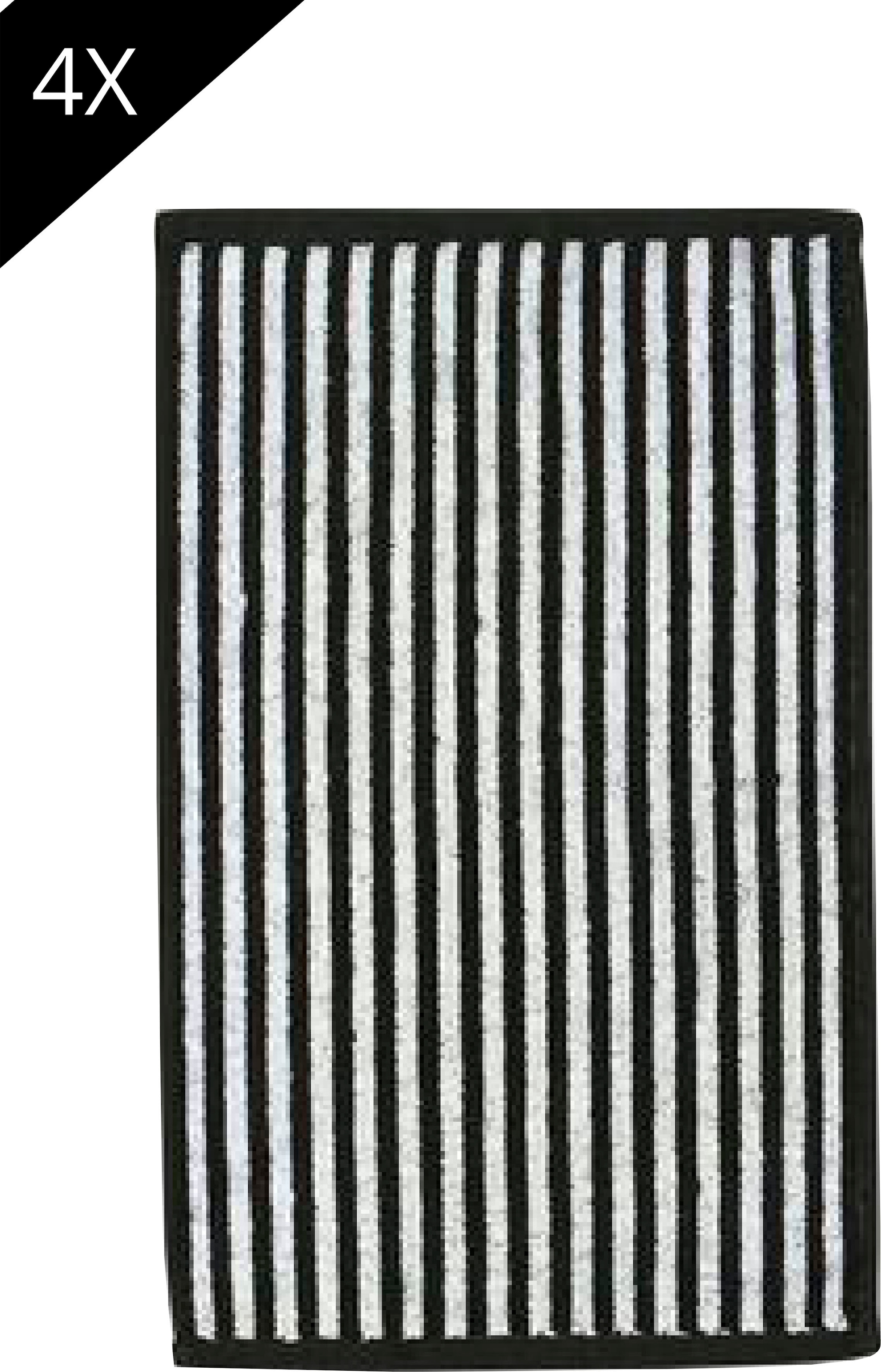 done.® Handtuch Stripes«, Jacquard-Muster, gestreift mit Shapes schnell und 4 Jacquard- tlg., bequem »Daily Walkfrottier, Set, Gästehandtücher, Set bestellen
