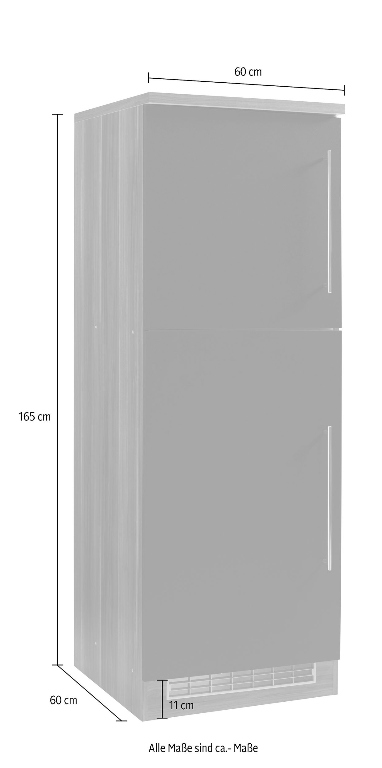 KOCHSTATION Kühlumbauschrank »KS-Samos«, 60 cm breit