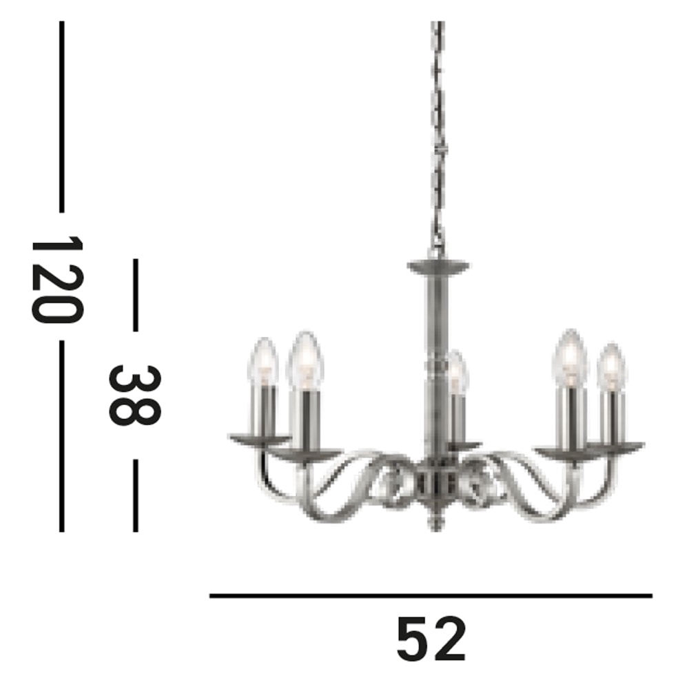 Searchlight Kronleuchter »Richmond 5Lt Pendant« E14 1 Stk.