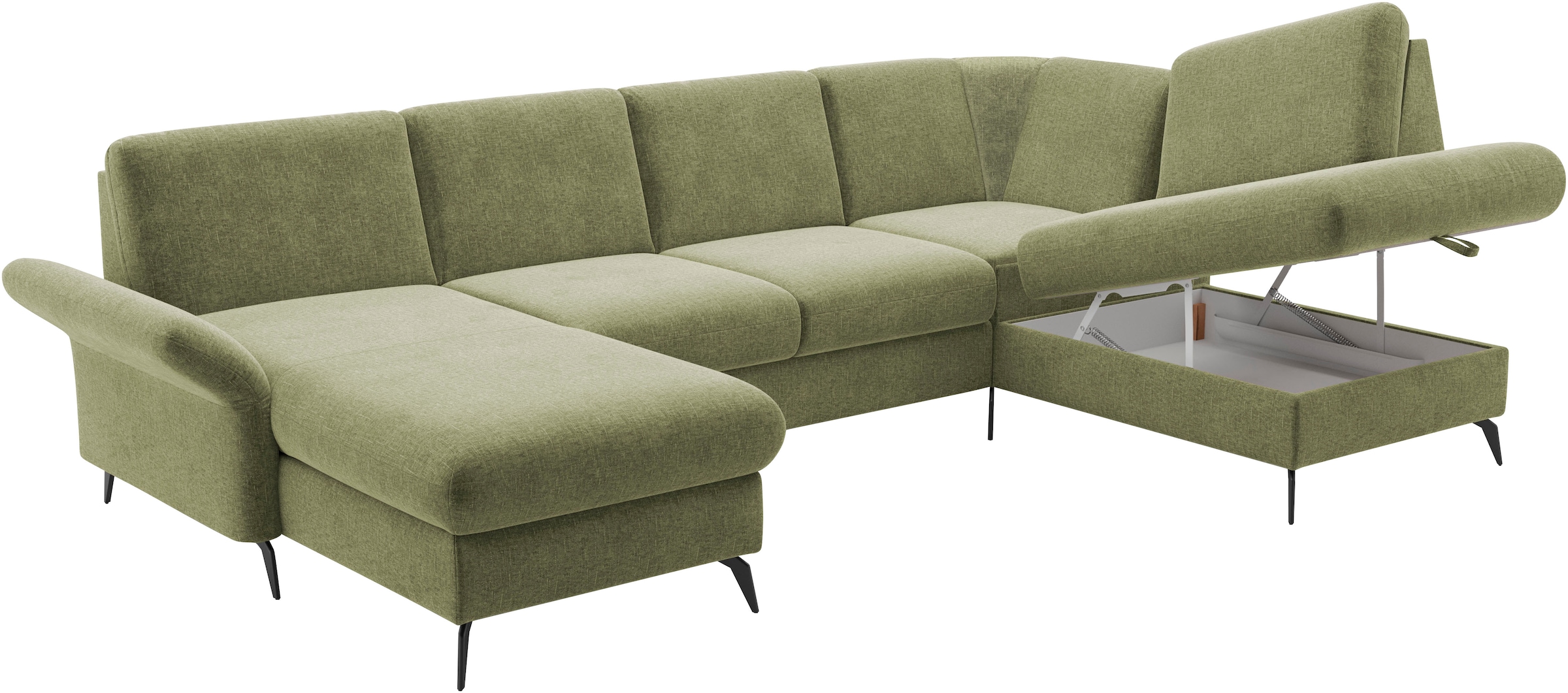 Home affaire Wohnlandschaft »Rochelle«, optional: Armteilverstellung, klappbar, Bettkasen