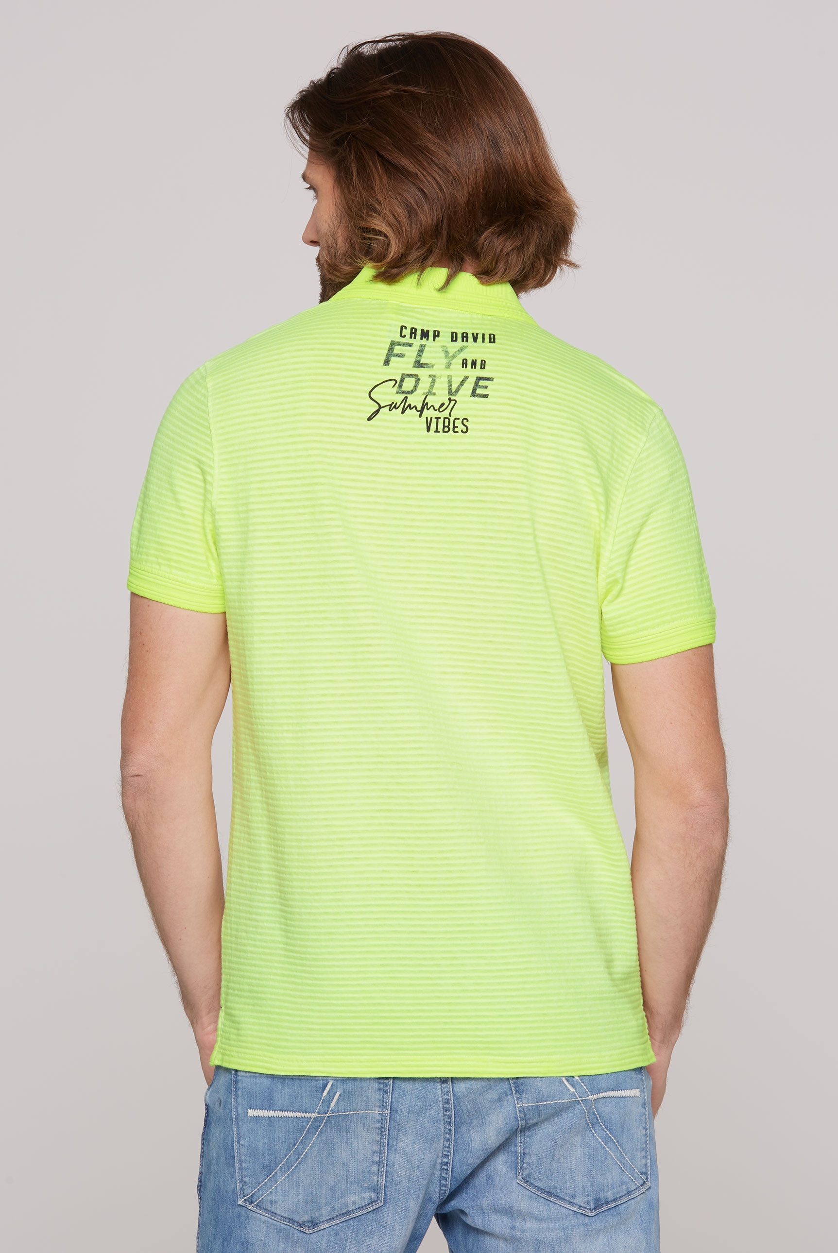 CAMP DAVID Poloshirt, mit Logo Print