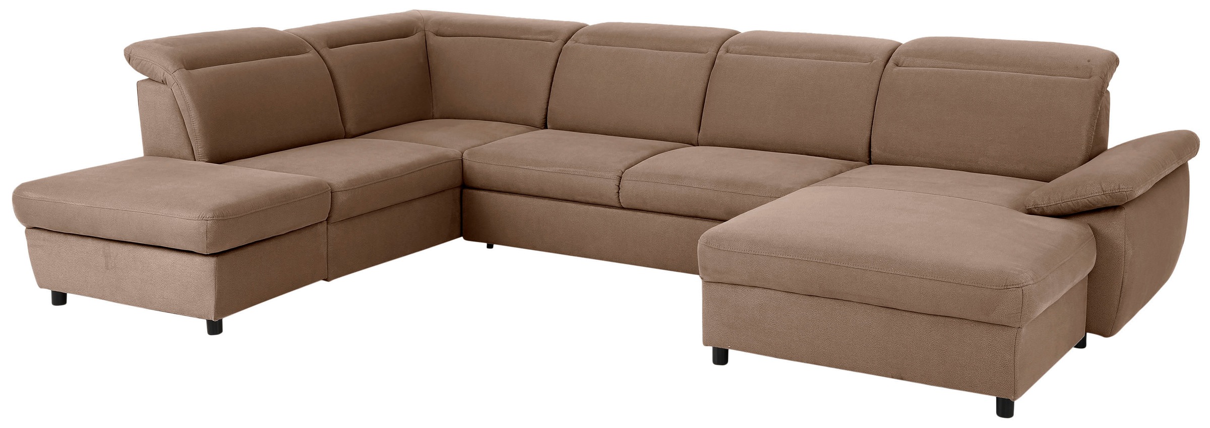 Home affaire Wohnlandschaft »Mauritius U-Form« mit Kopfteil- und Armlehnver günstig online kaufen