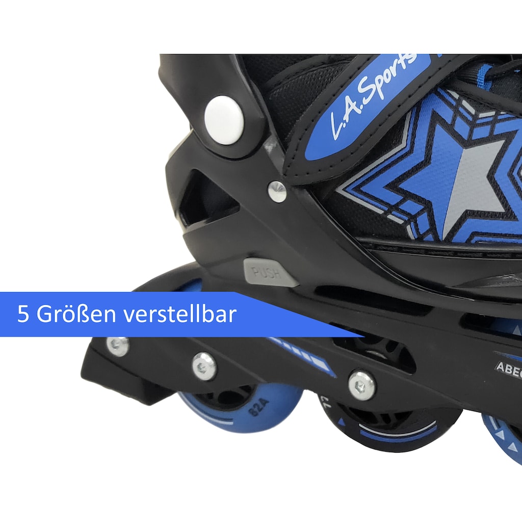 L.A. Sports Inlineskates »Inliner Skate Softboot Kinder Jugendliche Größenverstellung«