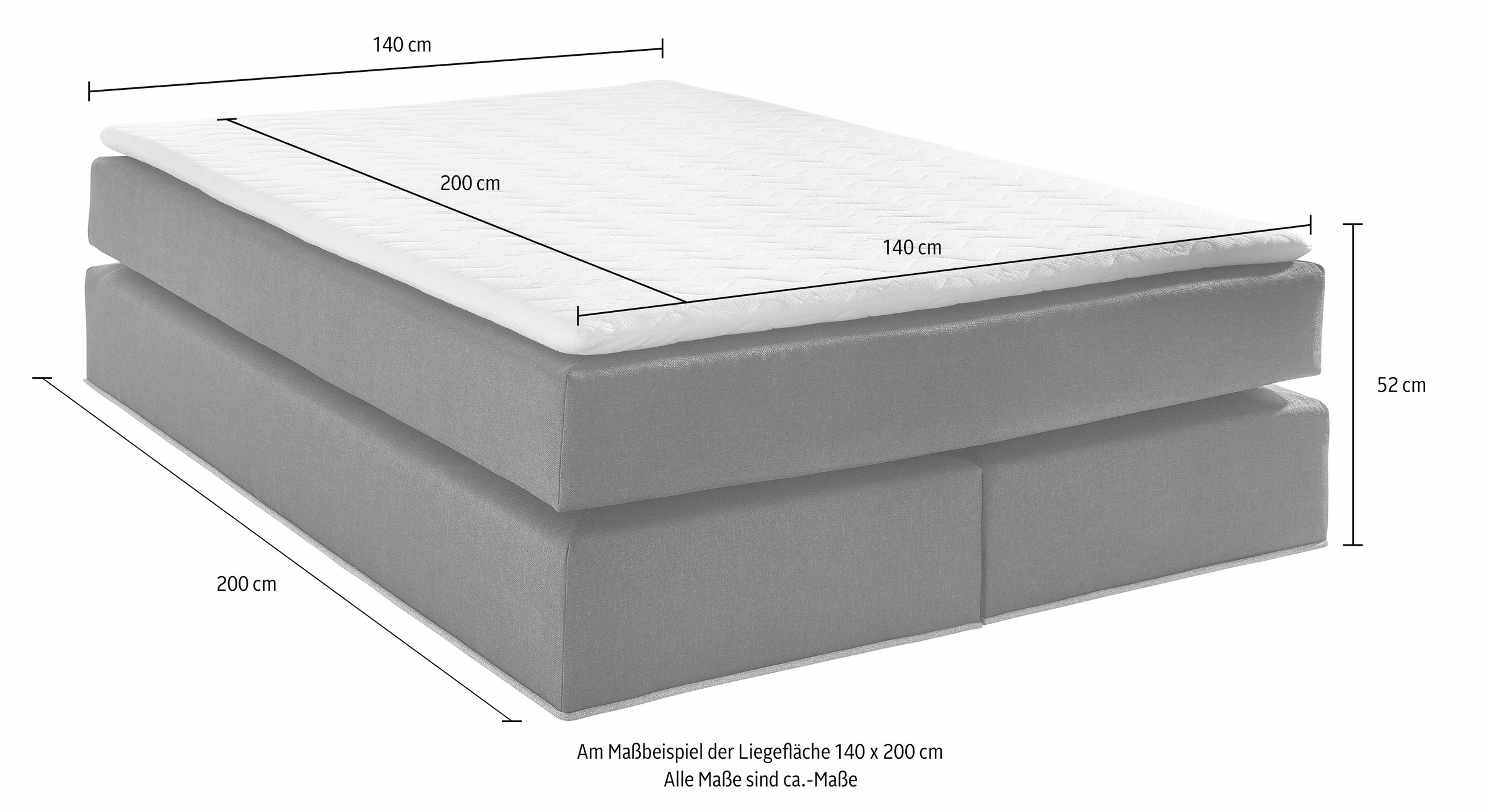 COLLECTION AB Boxspringbett, inklusive Topper