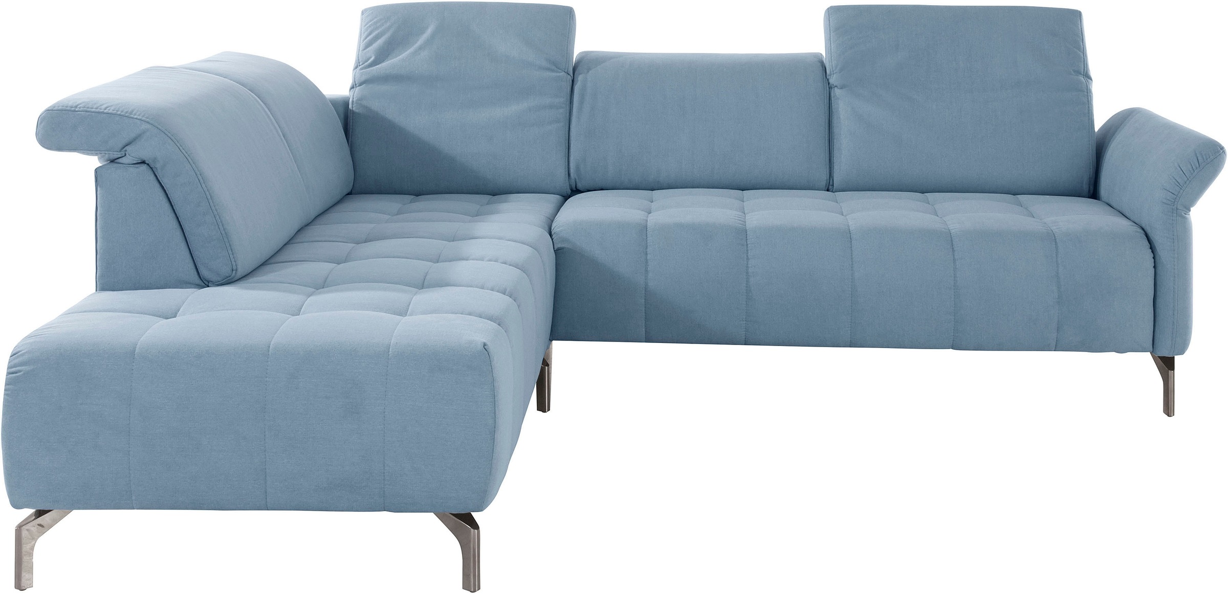 INOSIGN Ecksofa »Fresh L-Form«, Federkern, wahlweise Kopfteilverstellung und motorischer Vorziehsitz