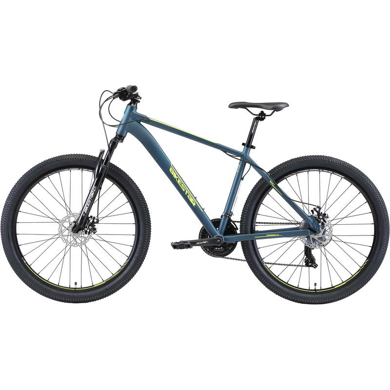 BIKESTAR Mountainbike 21 Gang Shimano RD-TY300 Schaltwerk Kettenschaltung für Damen und Herren, Kettenschaltung blau