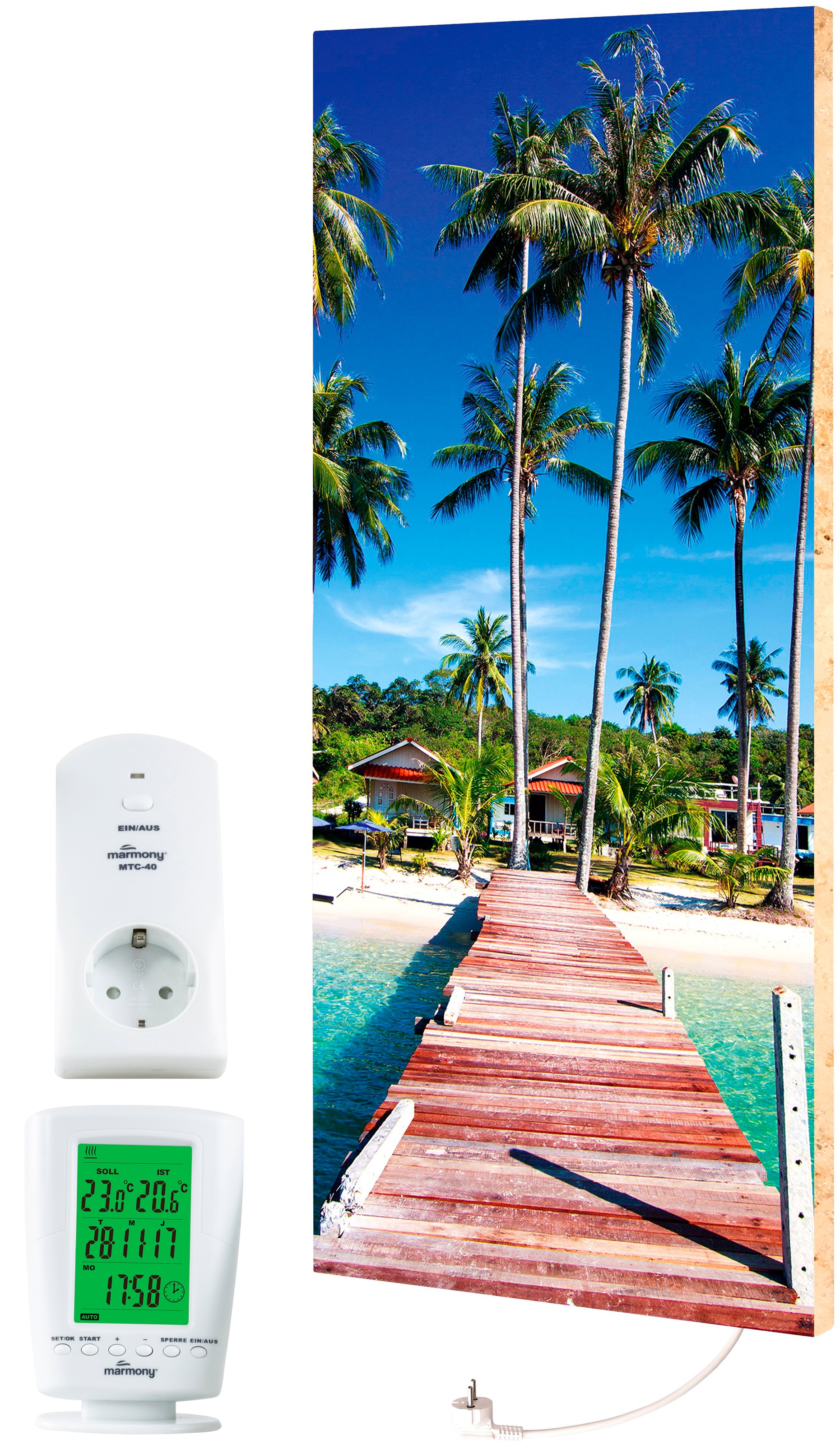 Marmony Infrarotheizung »MOTIV-Heizkörper "Beach 2", 800 Watt«, aus deutschem Jura-Naturstein