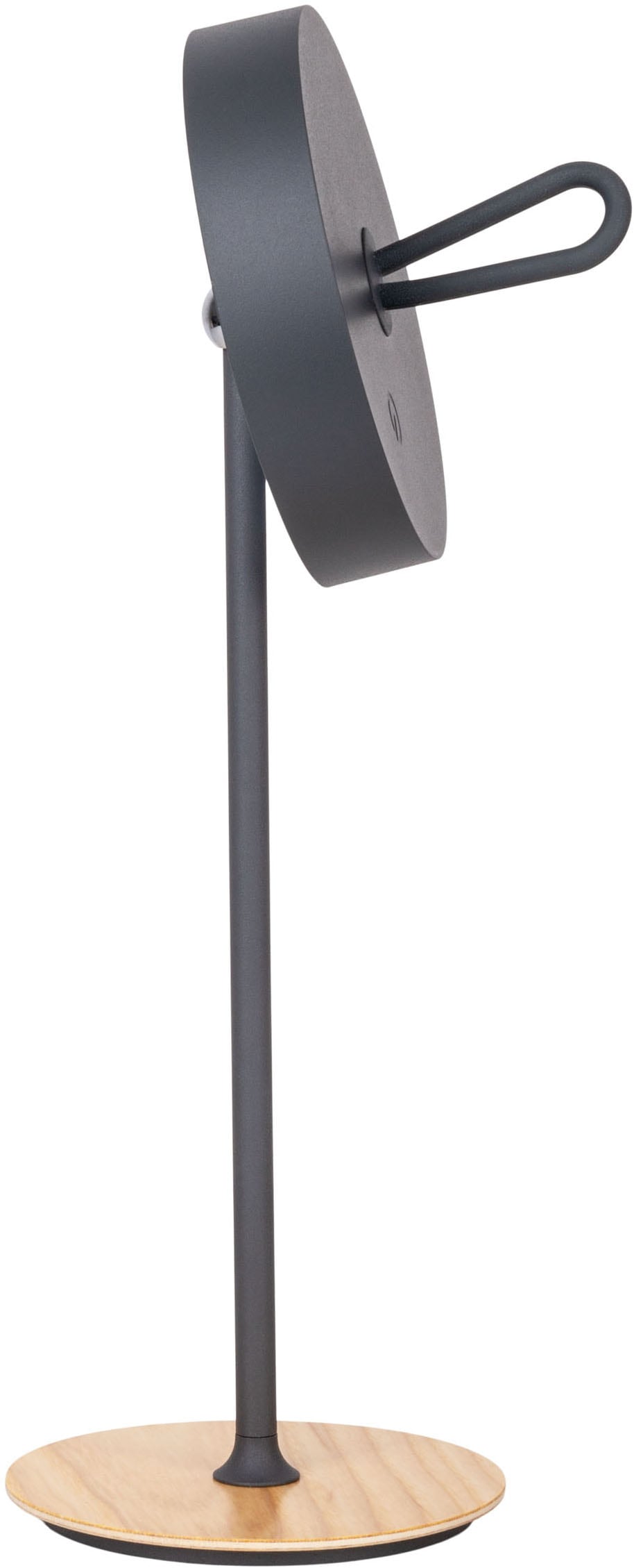 my home LED Tischleuchte »Charmont mit Holzfuß, abnehmbares Kopfteil als Hängeleuchte verwendbar« LED-Modul 1 Stk. Warmweiß aufladbar, inkl Akku + USB Kabel, Kopfteil magnetisch, abnehmbar, Holz