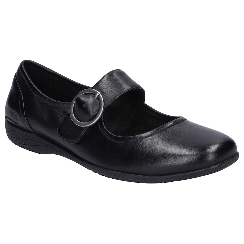 JOSEF SEIBEL Riemchenballerina »Fenja 18« Spangenschuh, Festtagsschuh, Komfortschuh mit modischer Schnalle schwarz 40 40 Eleganter Ballerina für...