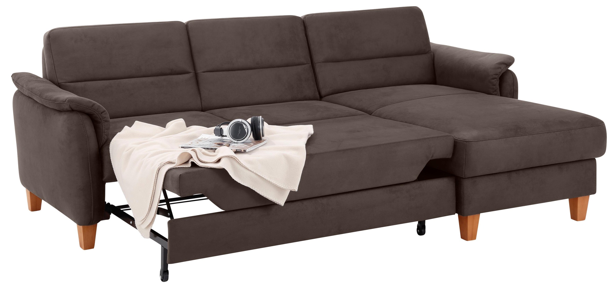 Home affaire Ecksofa »Palmera L-Form«, Federkern, wahlweise mit Bettfunktio günstig online kaufen