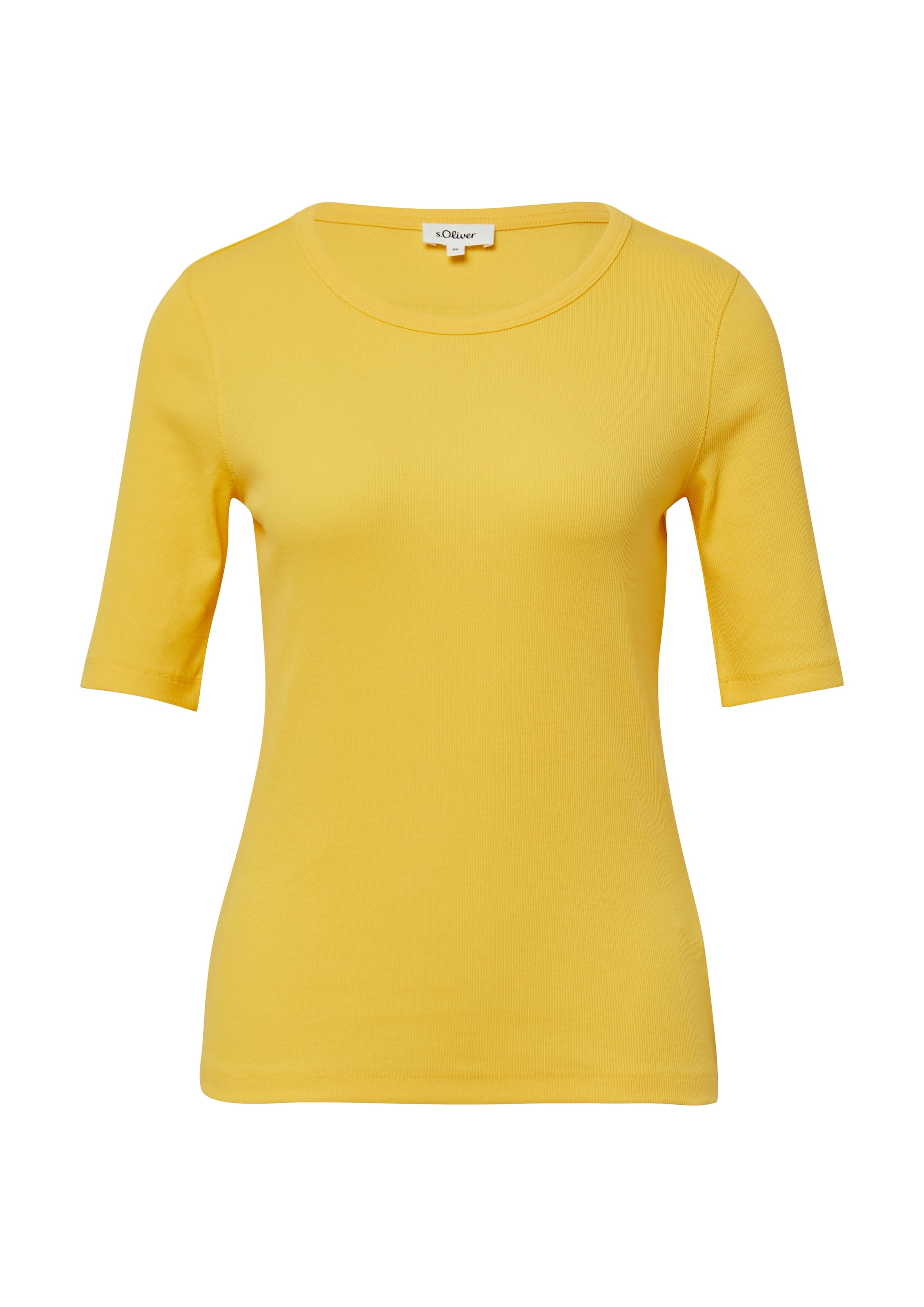 s.Oliver T-Shirt, gerippt und mit Stretch