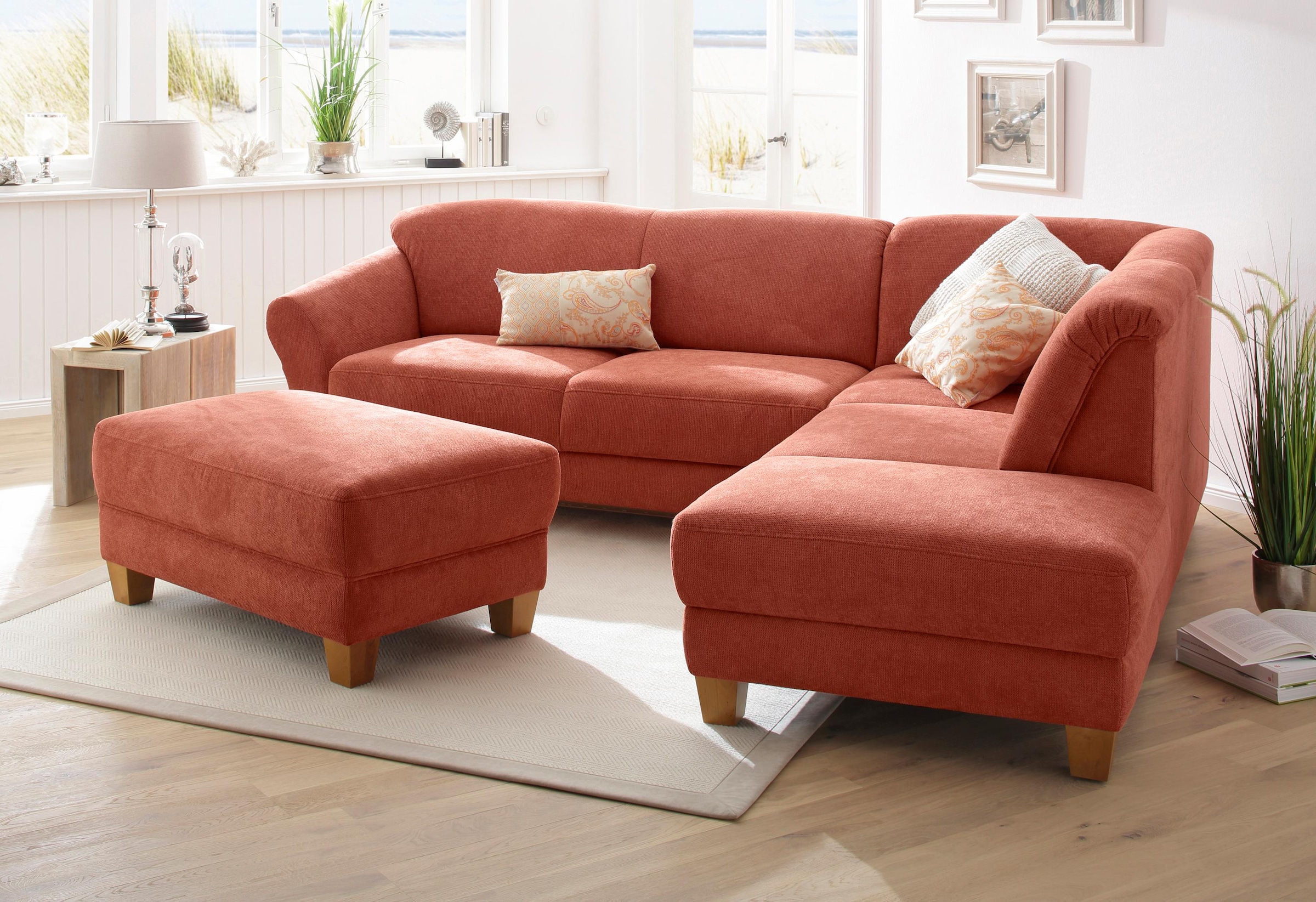 Home affaire Ecksofa »Gotland L-Form« wahlweise mit Sitztiefenverstellung + günstig online kaufen