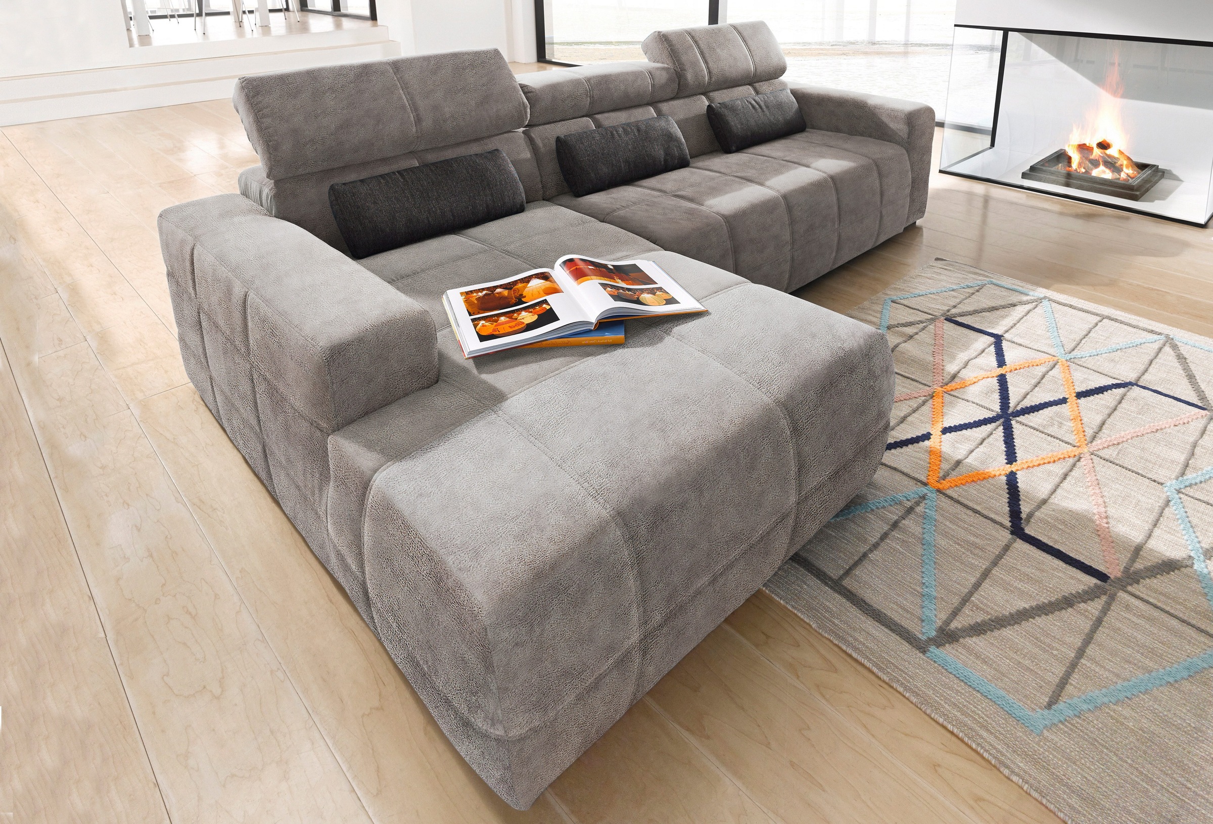 DOMO collection Ecksofa »Brandon große Ausführung B/T/H: 289/177/80 cm, auc günstig online kaufen