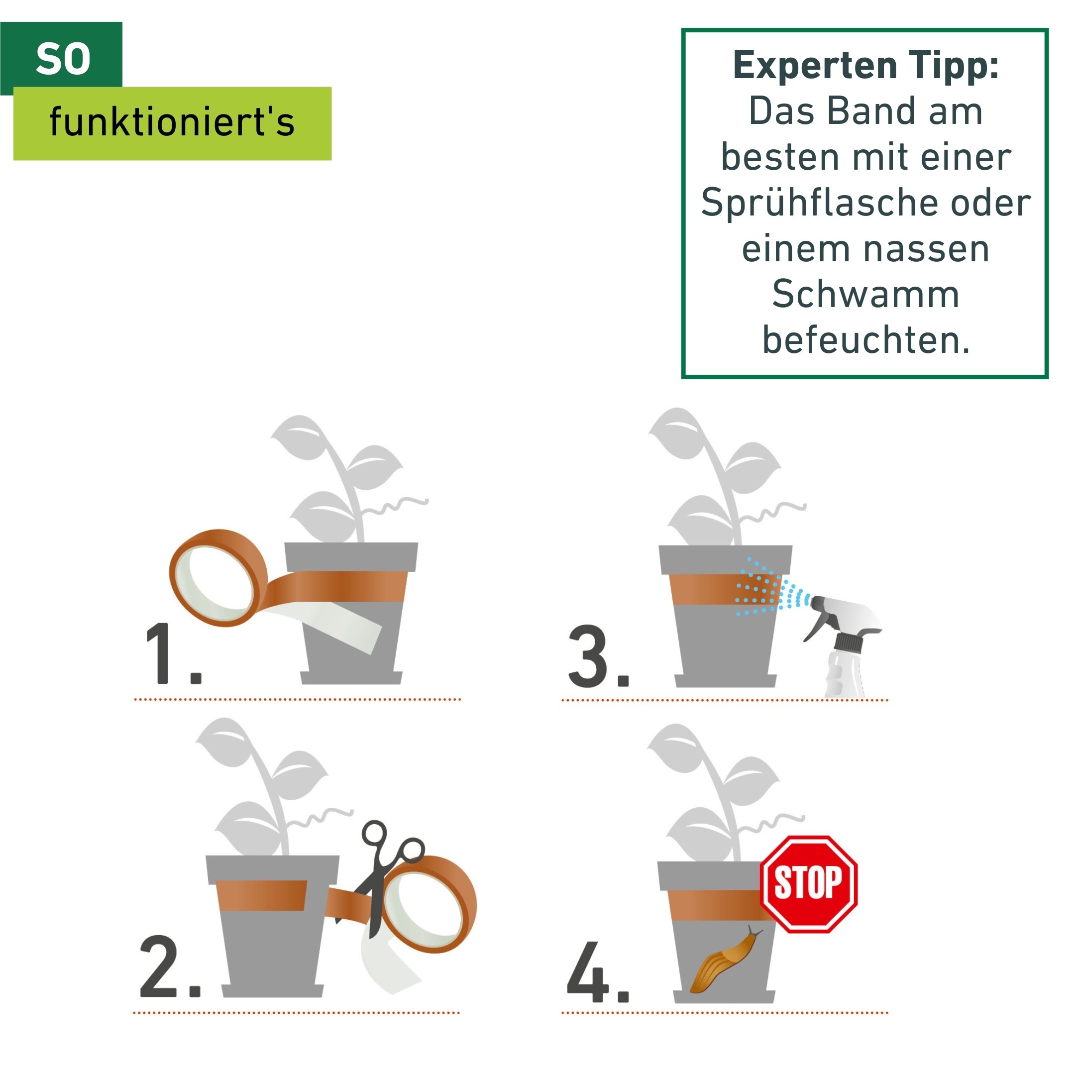 Windhager Schneckenkante »aus Kupfer, Schnecken Abwehrband für Hochbeete und Pflanztöpfe« Schneckenschutz Tape, erhältlich in 5 x 3 cm oder 5 cm x 6 m