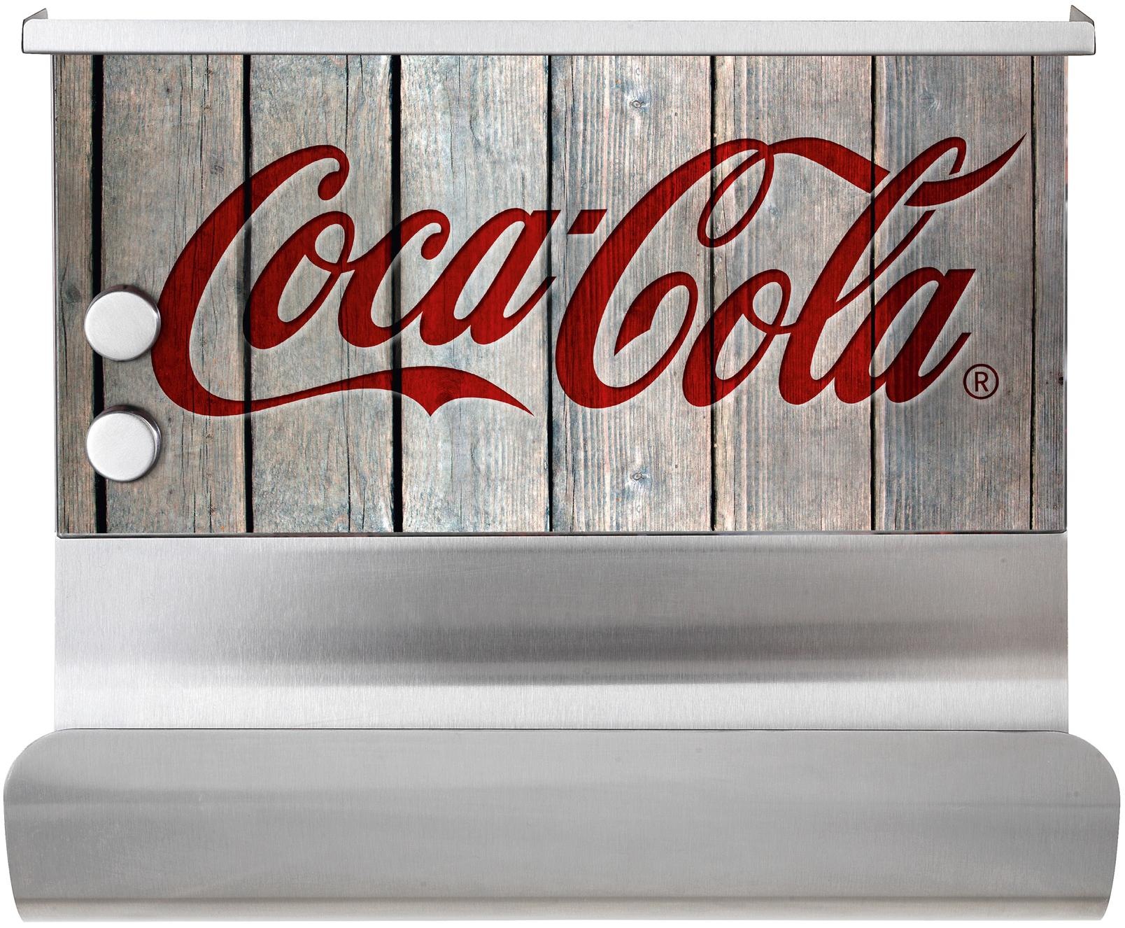 magnetisch, Edelstahl kaufen auf Glas, Küchenrollenhalter »Coca-Cola Rechnung mit Wood«, Ablage und WENKO