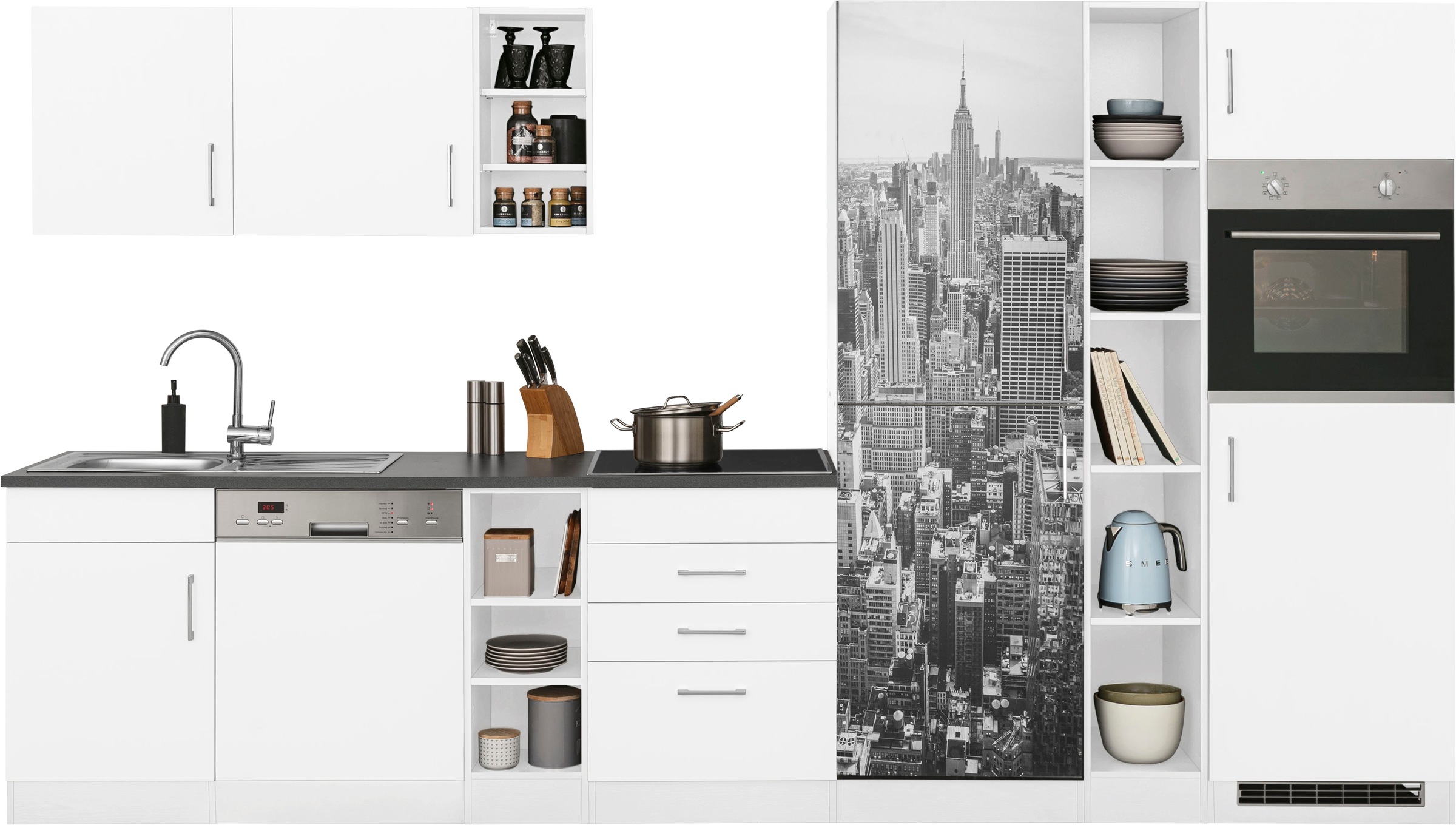 KOCHSTATION Küchenzeile »KS-Paris – Küchen mit einzigartigen Fotomotiven au günstig online kaufen