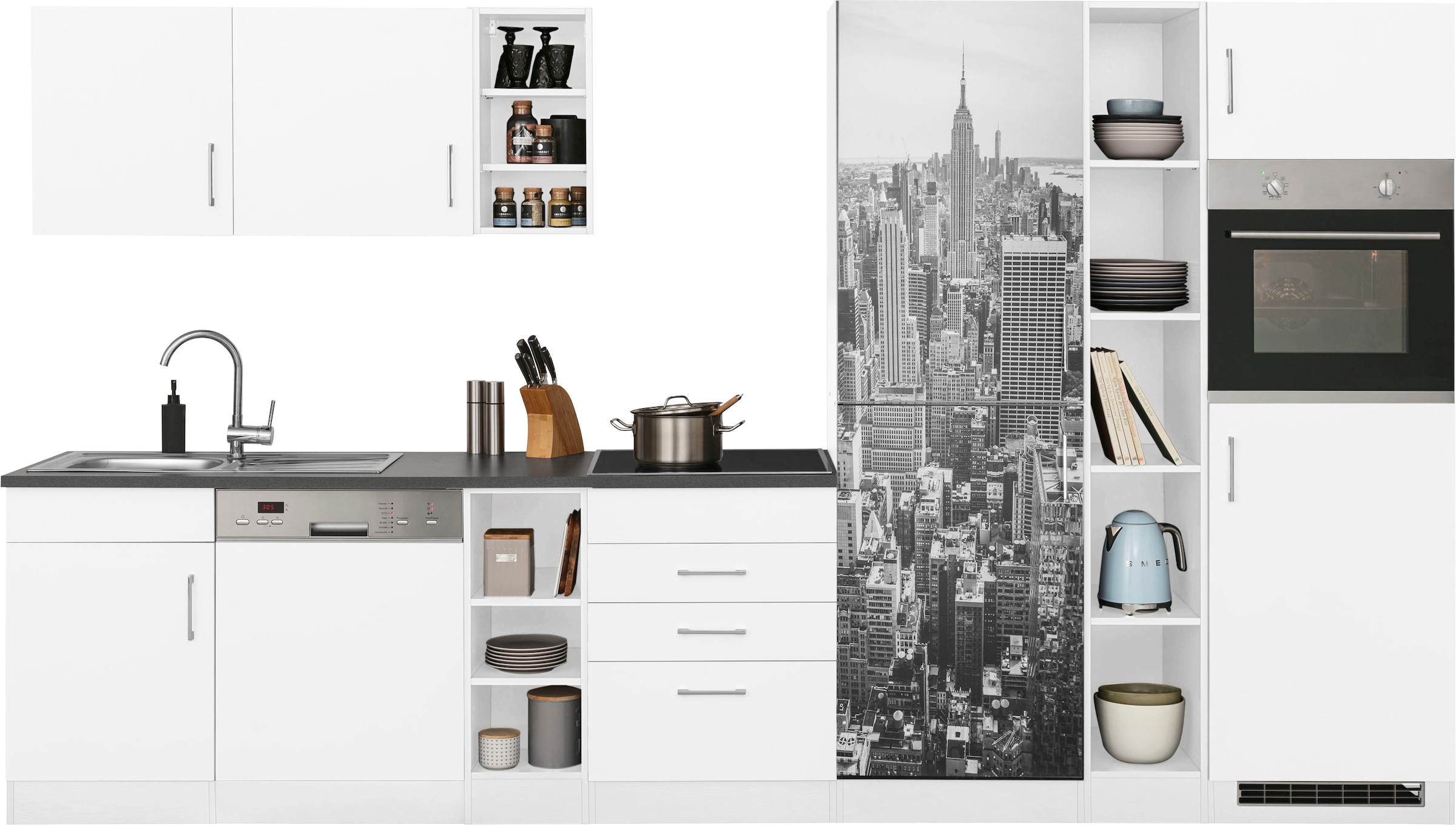 KOCHSTATION Küchenzeile »KS-Paris – Küchen mit einzigartigen Fotomotiven au günstig online kaufen