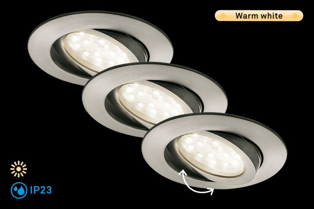 Briloner Leuchten LED Einbauleuchte »ATTACH MOVE«, 3er-Set, LED fest verbau günstig online kaufen
