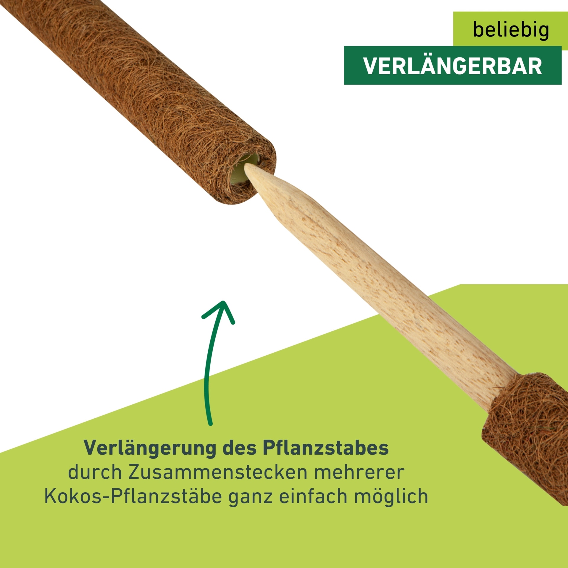 Windhager Rankhilfe »aus Kokos, Pflanzstäbe verlängerbar, Ø 4,5 cm, Rankstab« für hochwachsende Zimmerpflanzen, erhältlich in 60, 80 oder 110 cm