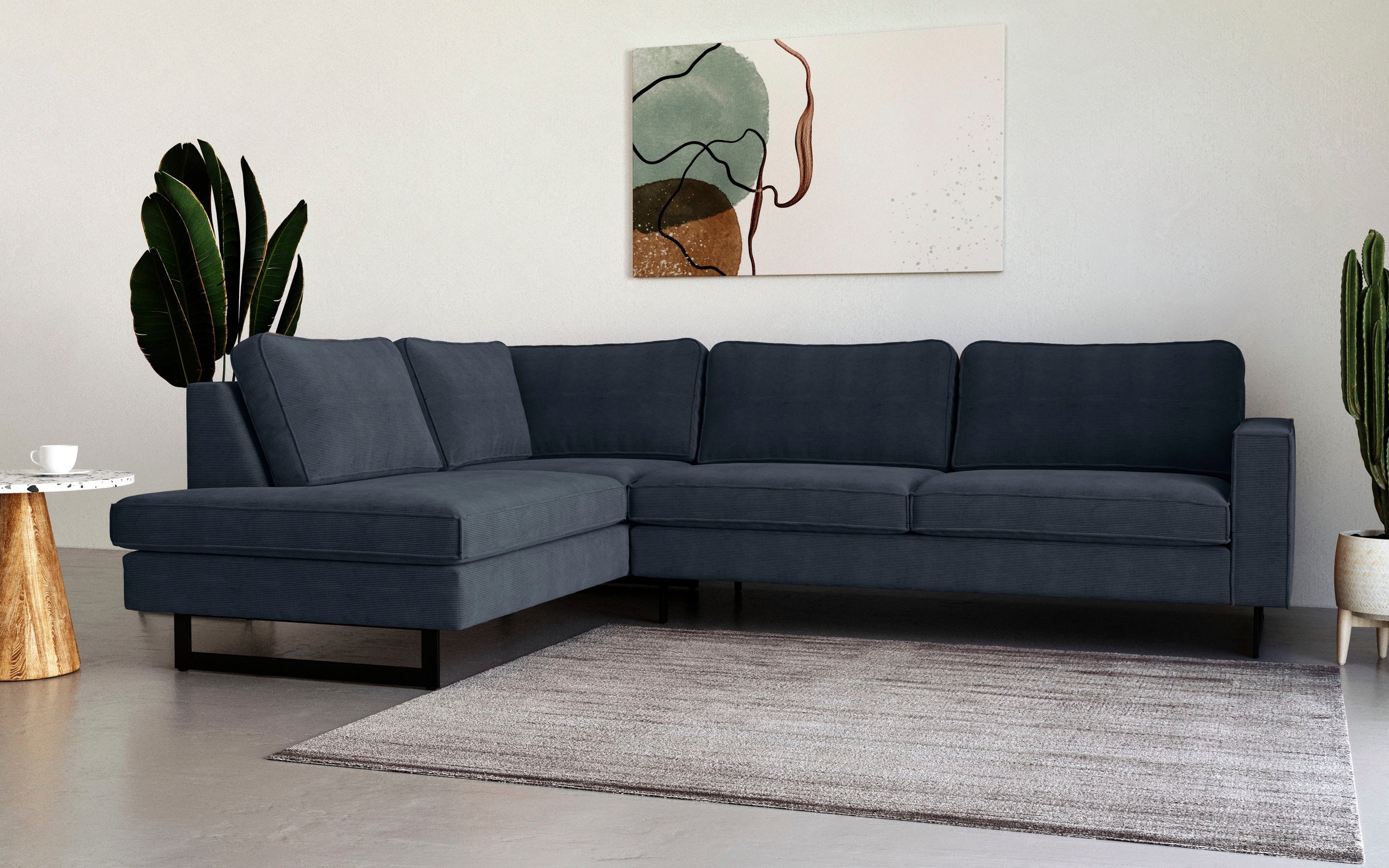 Places of Style Ecksofa »Pinto, 290 cm, Cord, Chenille, Lederoptik, Ottoman günstig online kaufen