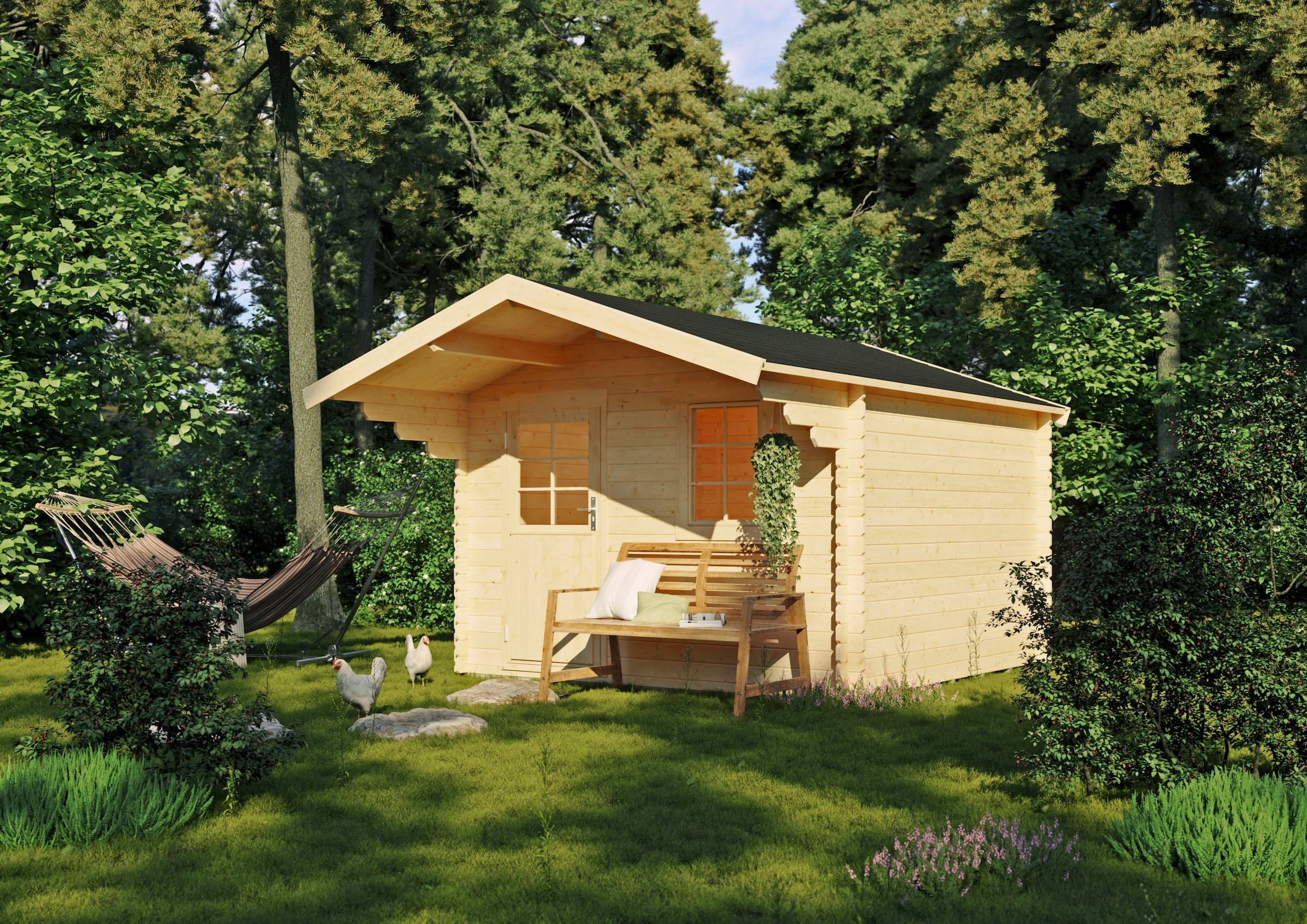 Kiehn-Holz Gartenhaus »Burgberg 1«, (Set) online bestellen