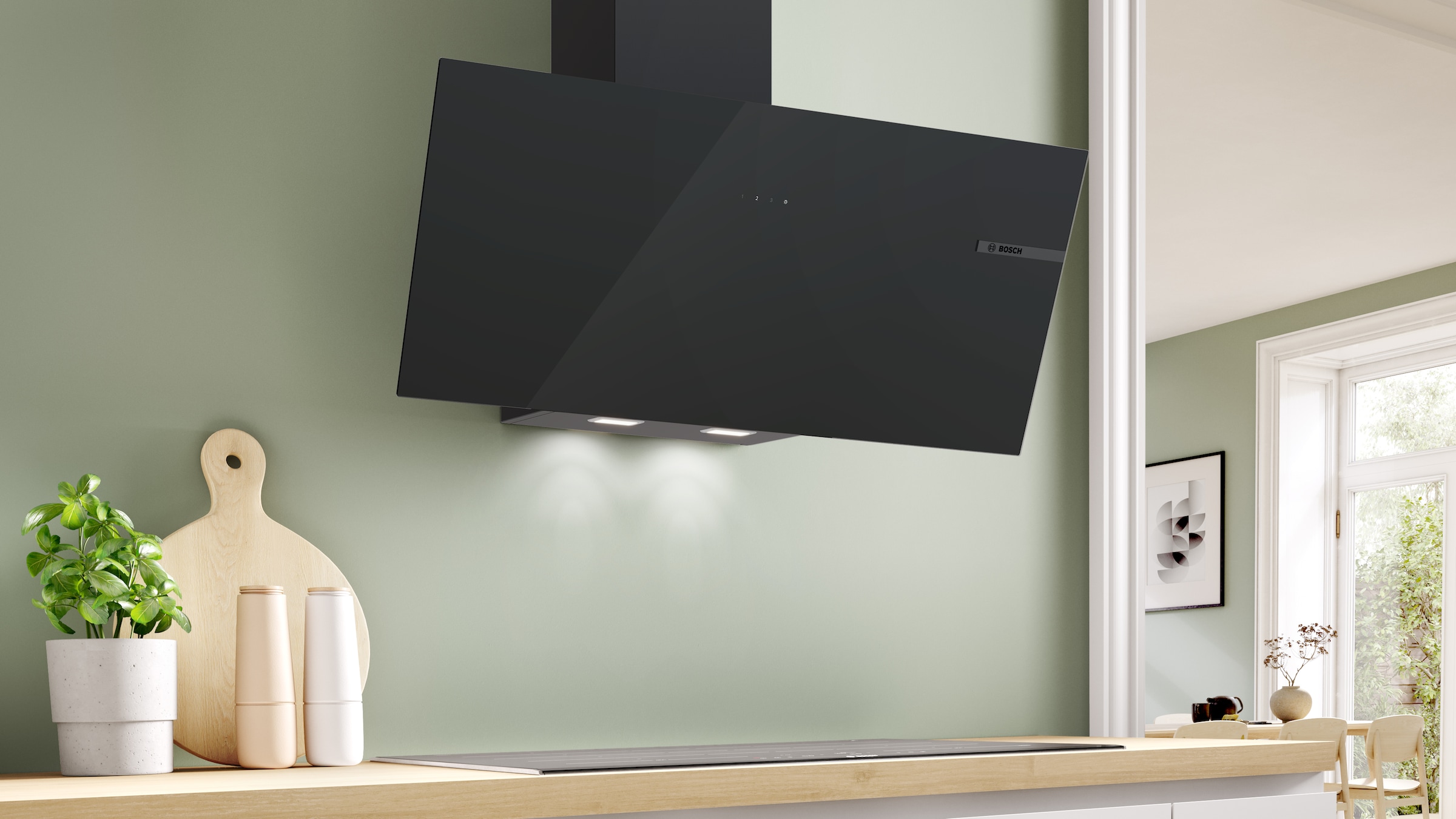 BOSCH Kopffreihaube »DWK95DF61« Serie Serie 4 DirectSelect und LED-Beleuchtung für komfortable Bedienung