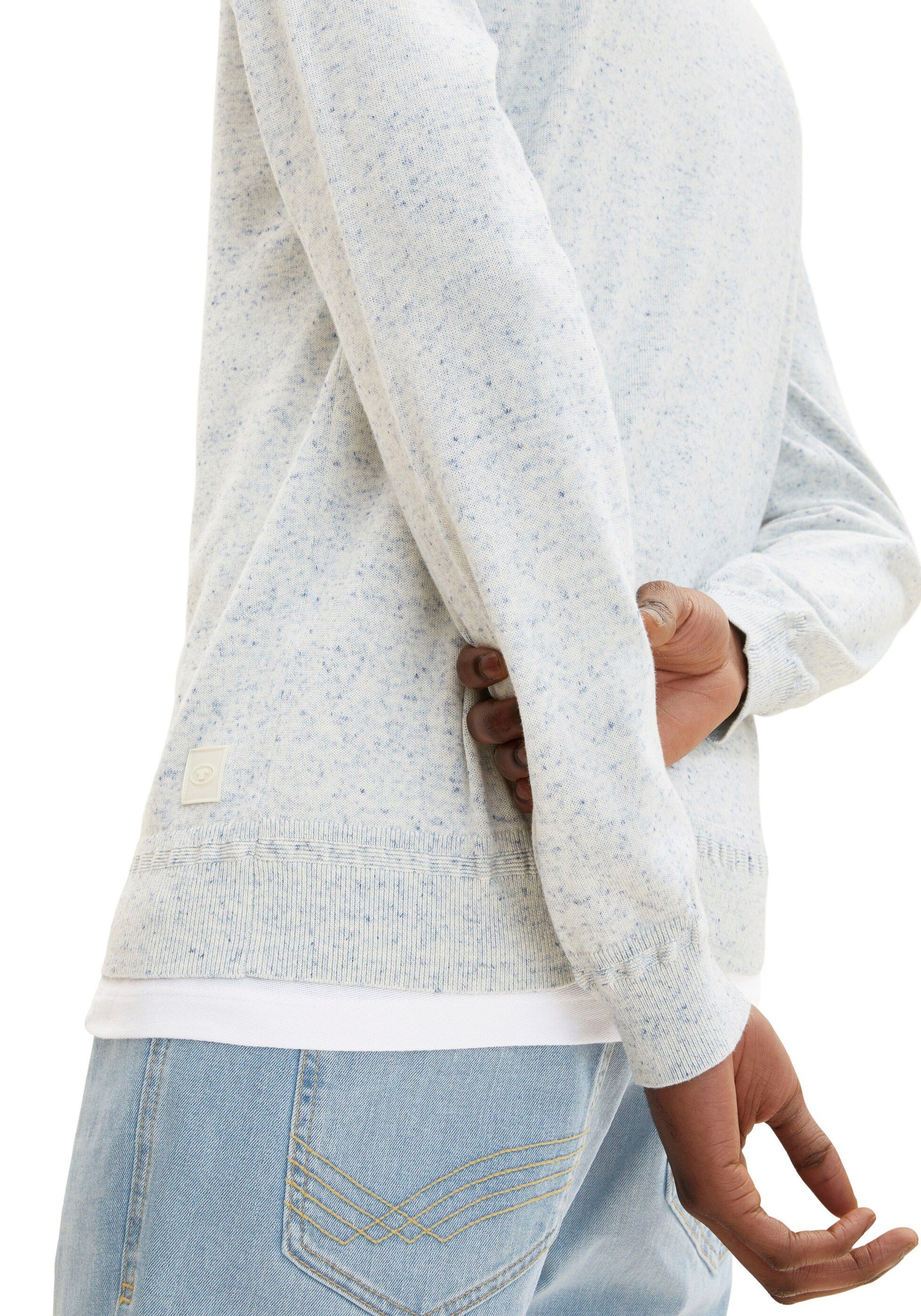 TOM TAILOR Strickpullover, mit seitlichem Label-Badge