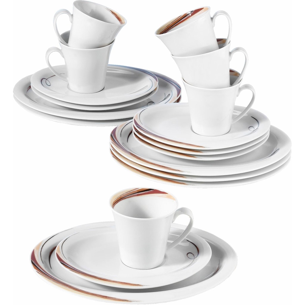 Seltmann Weiden Kaffeeservice »Geschirr-Set, Service Top Life Aruba«, (Set, 18 tlg.), Made in Germany, 18 Teile, für 6 Personen