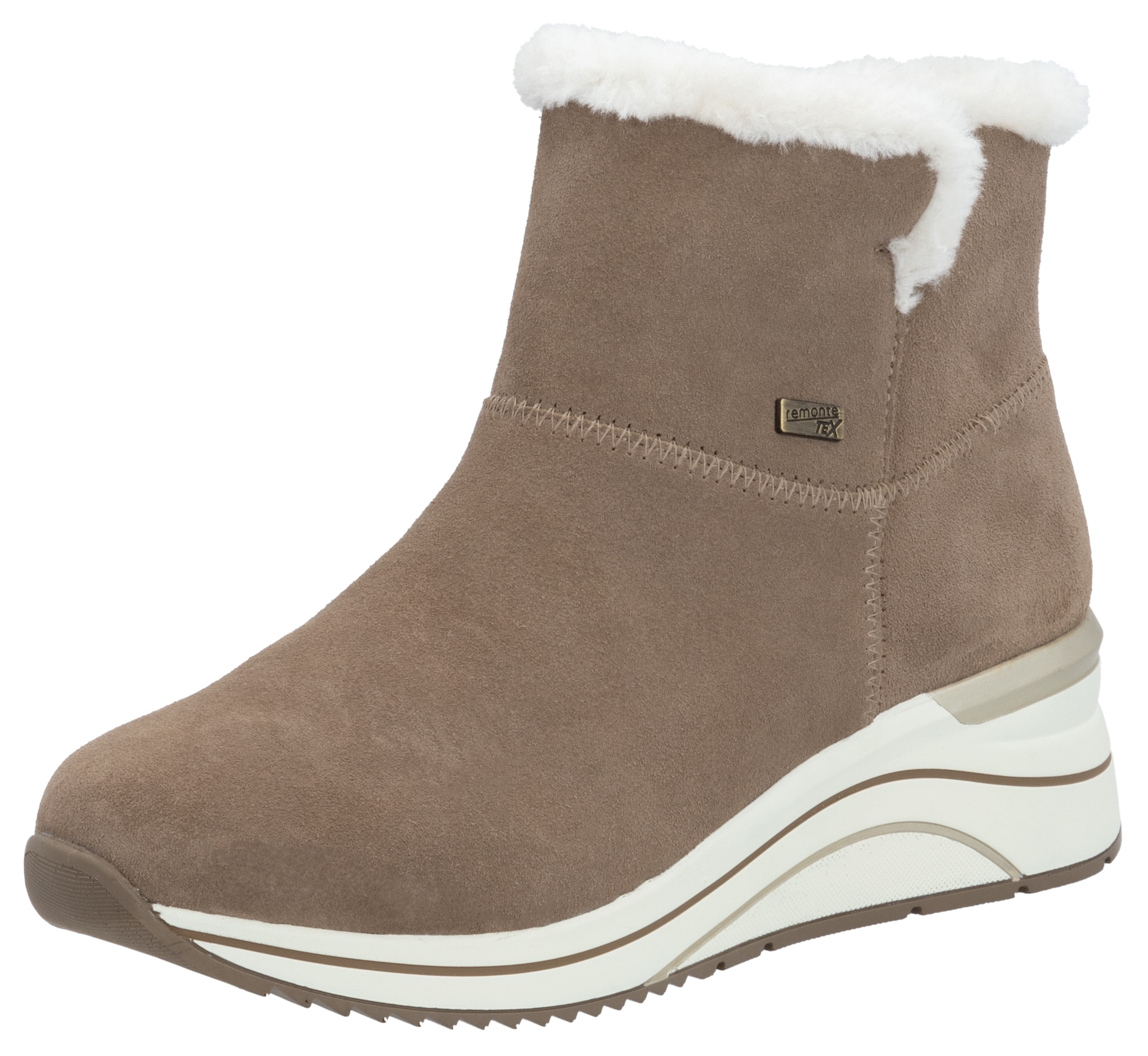 Winterstiefelette, Keilabsatz, Stiefelette, Winterboots, wasserabweisende TEX-Membran