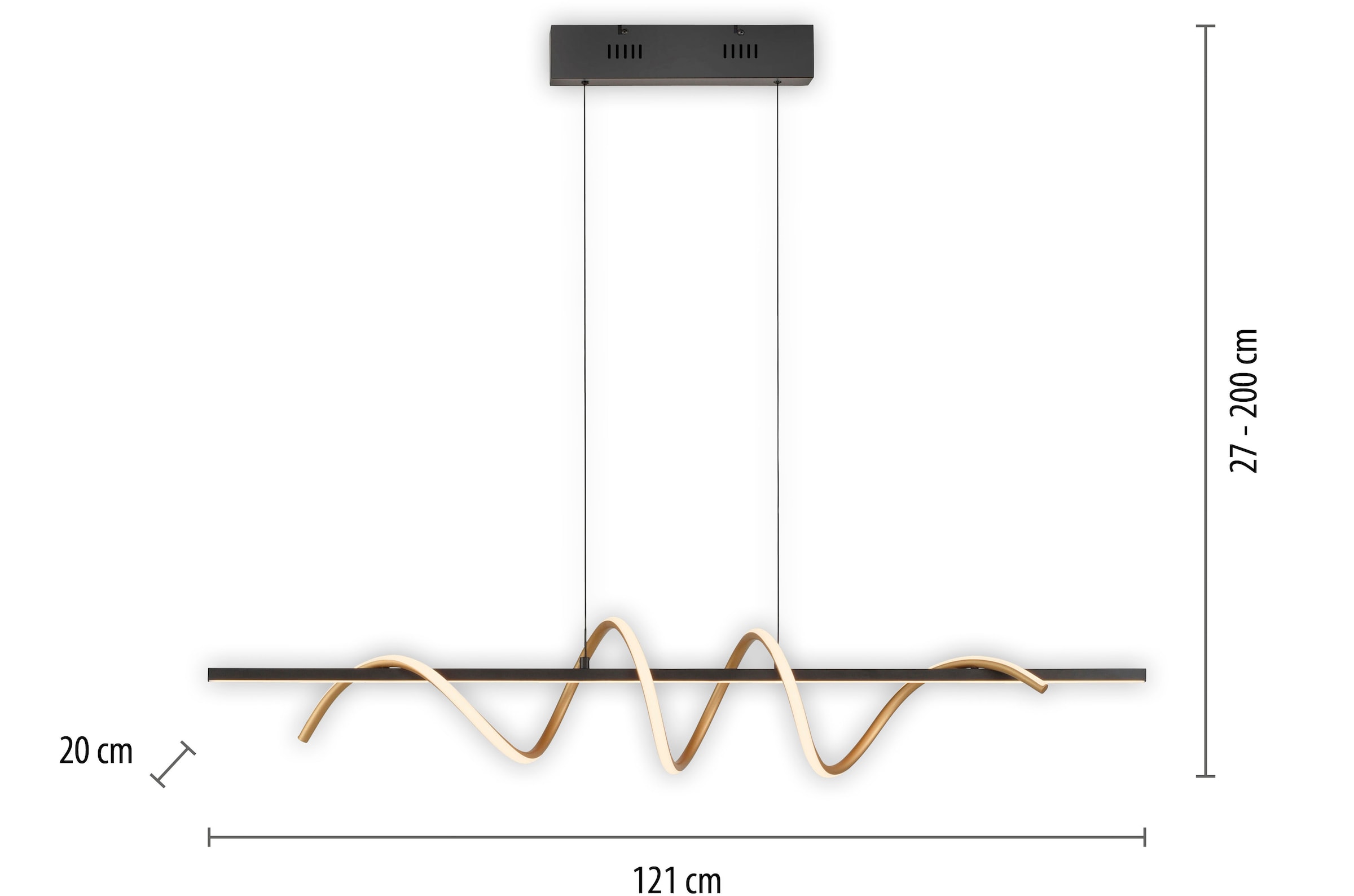 JUST LIGHT Pendelleuchte »EMANDA«, 1 flammig, Leuchtmittel LED-Board | LED fest integriert, LED, dimmbar, Switchmo, Comfort Lift, Memory, nach Trennung vom Netz