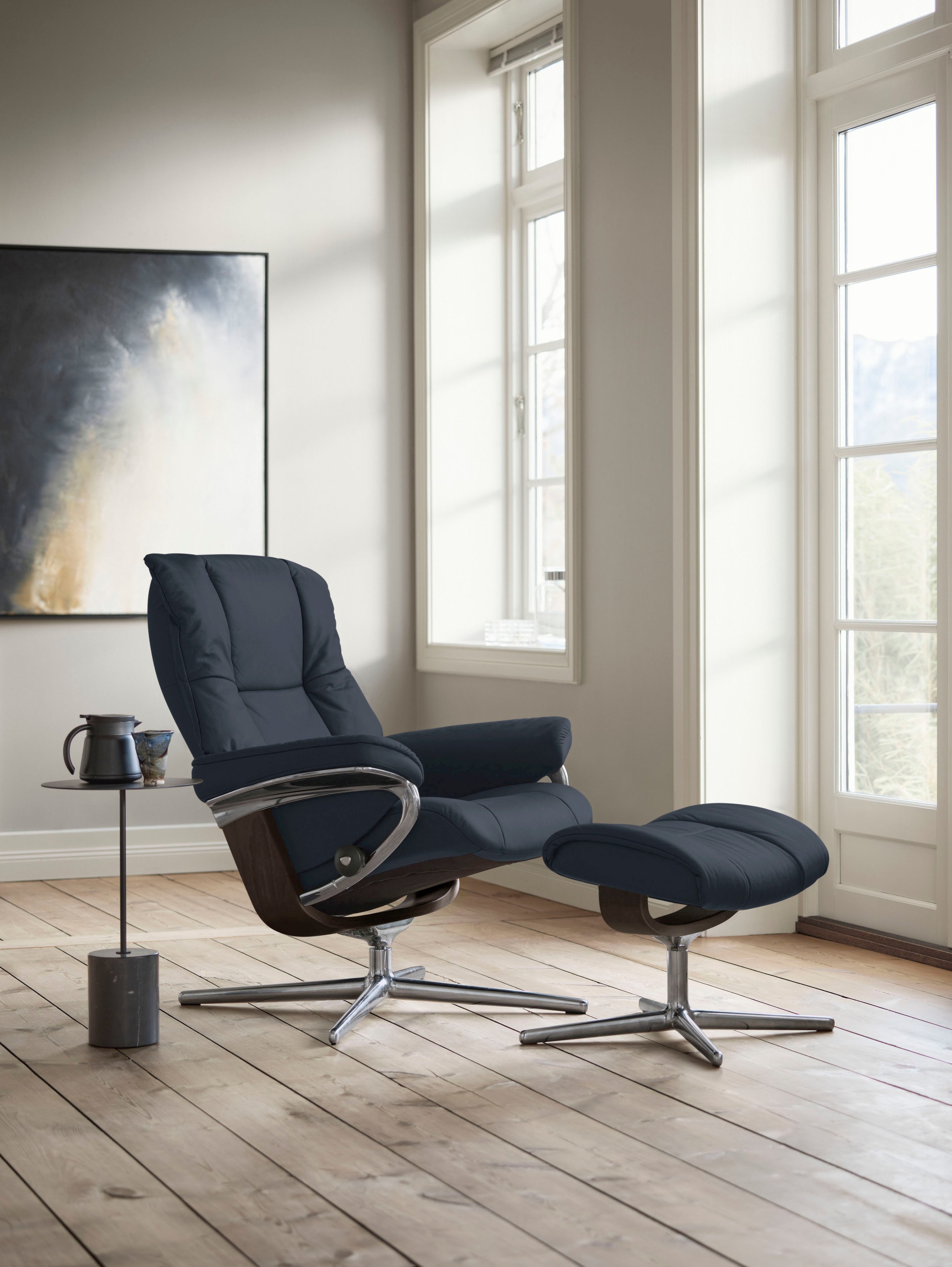 Stressless® Fußhocker »Mayfair«, mit Cross Base, Größe S, M & L, Holzakzent Wenge