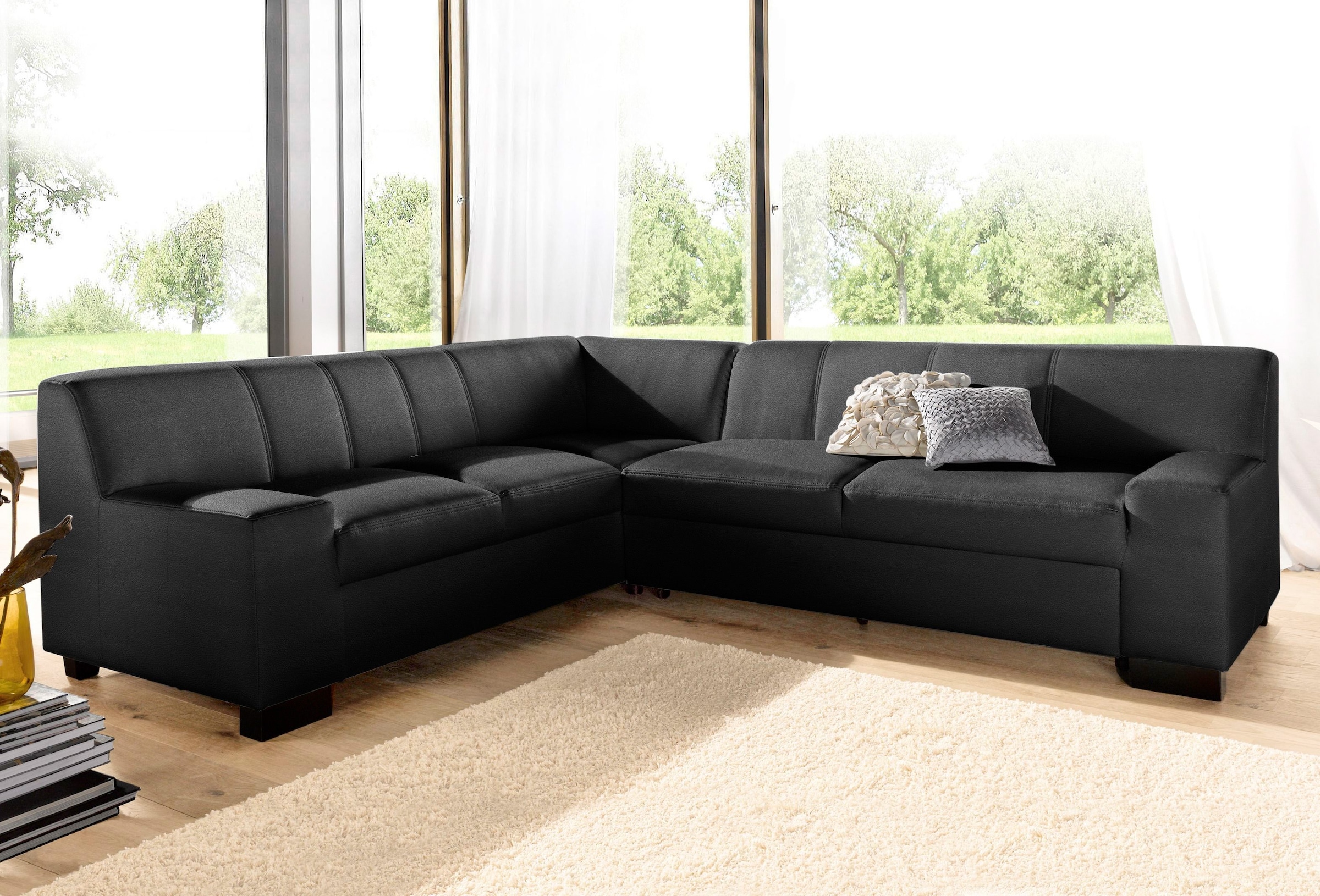 DOMO collection Ecksofa »Norma Top, elegant und modern, flache Armlehnen, L günstig online kaufen