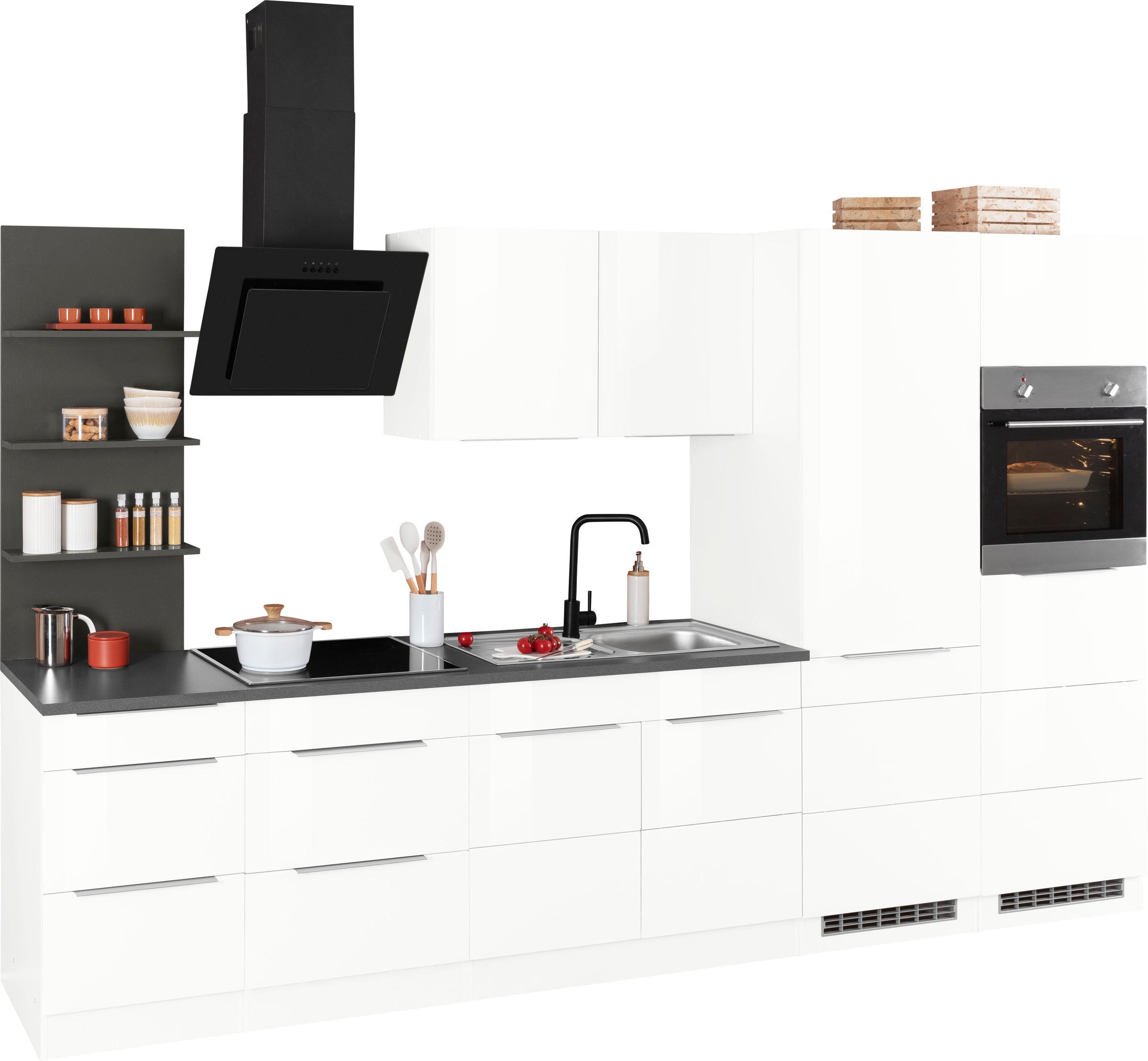 HELD MÖBEL Küchenzeile »Brindisi«, Breite bestellen E-Geräten, 330 cm mit Raten auf