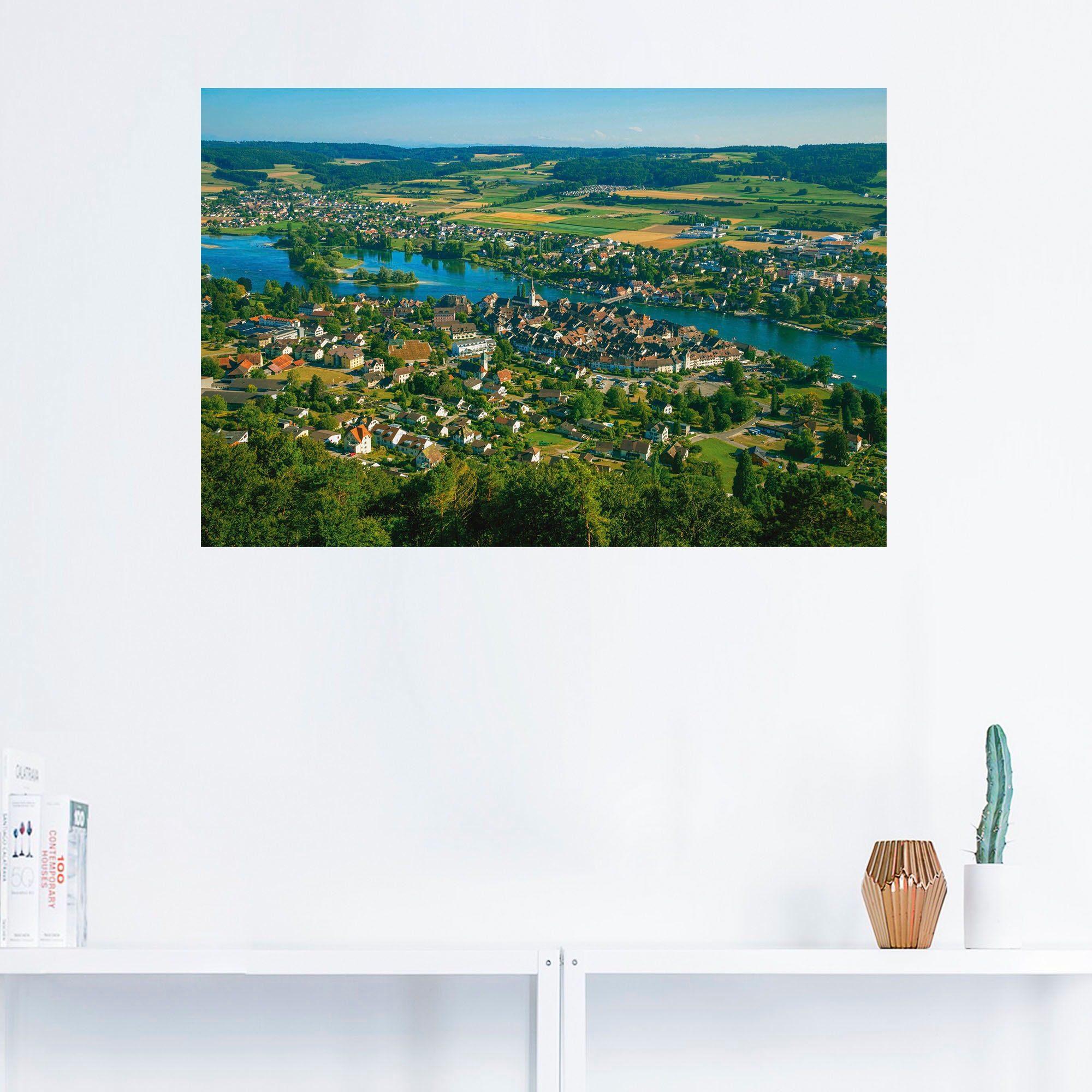 Artland Wandbild »Blick über Stein am Rhein«, Schweiz, (1 St.), als Alubild, Leinwandbild, Wandaufkleber oder Poster in versch. Größen