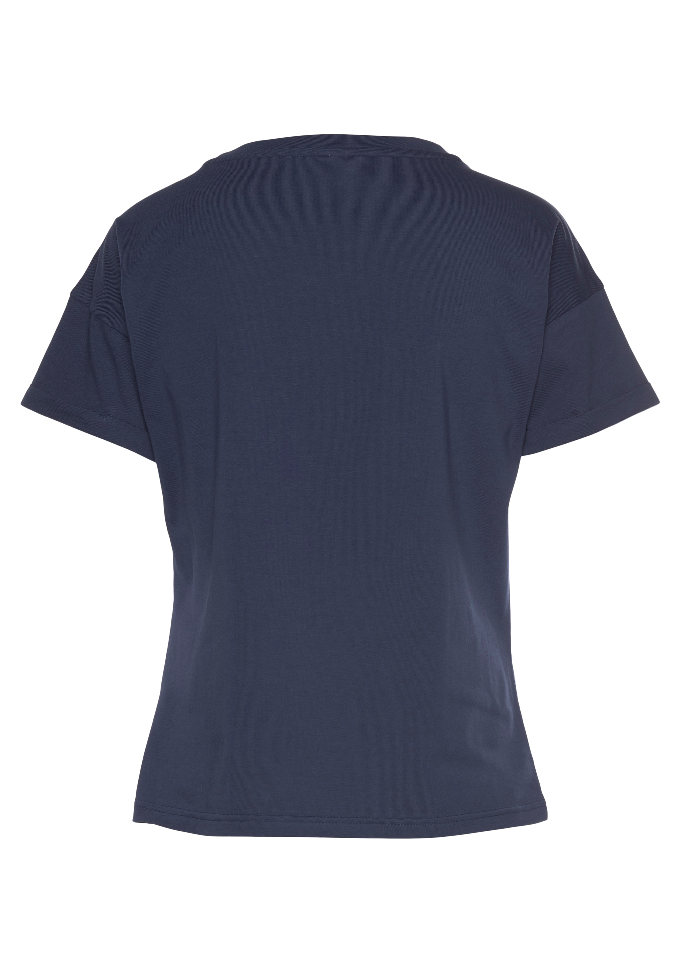 Loungewear »mit H.I.S im kaufen T-Shirt online maritimen Stil, Ärmelaufschlag«,