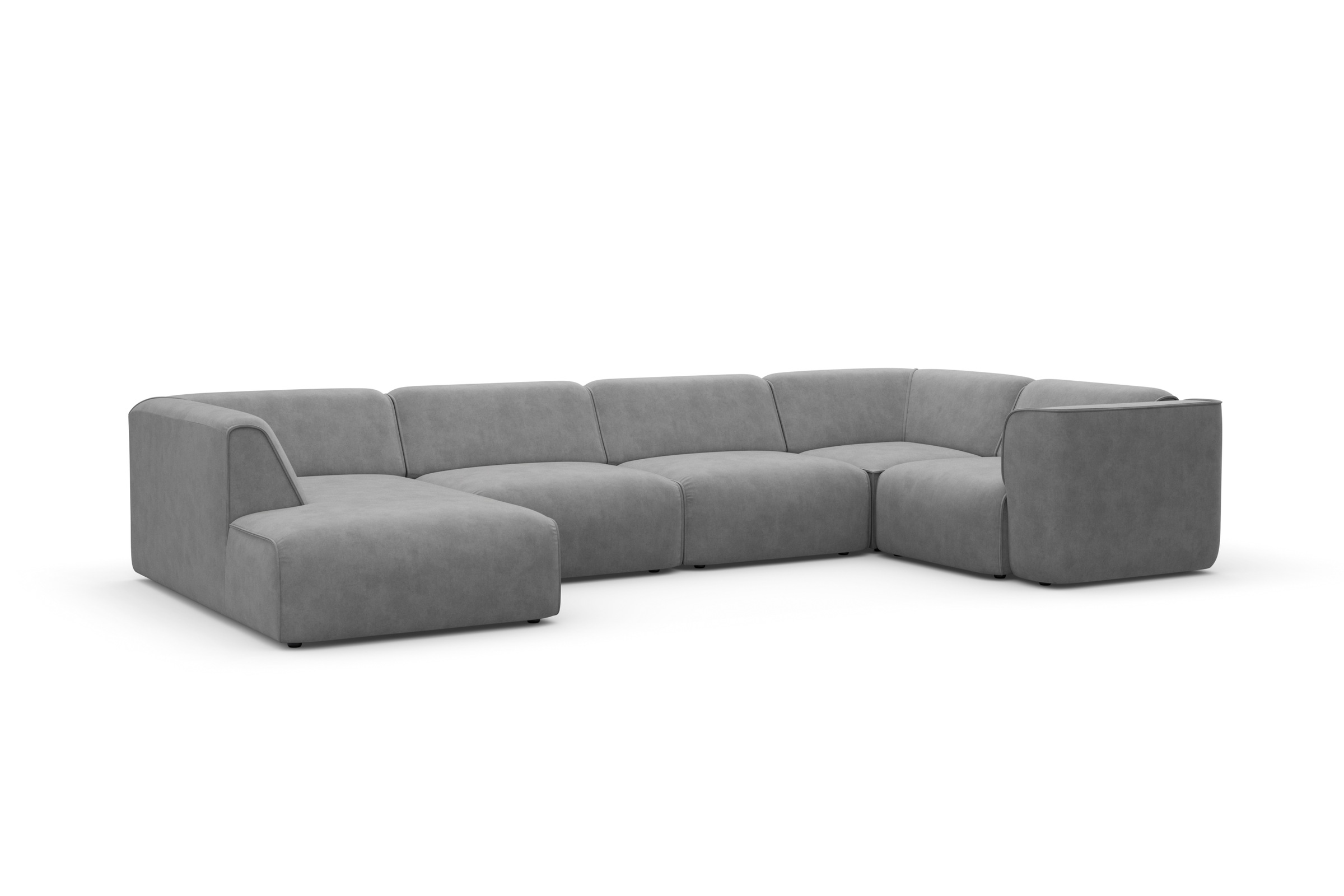 RAUM.ID Wohnlandschaft »Merid U-Form, jederzeit durch Module erweiterbar, B/T/H: 367/206/70 cm«, als Modul oder separat verwendbar, für individuelle Zusammenstellung