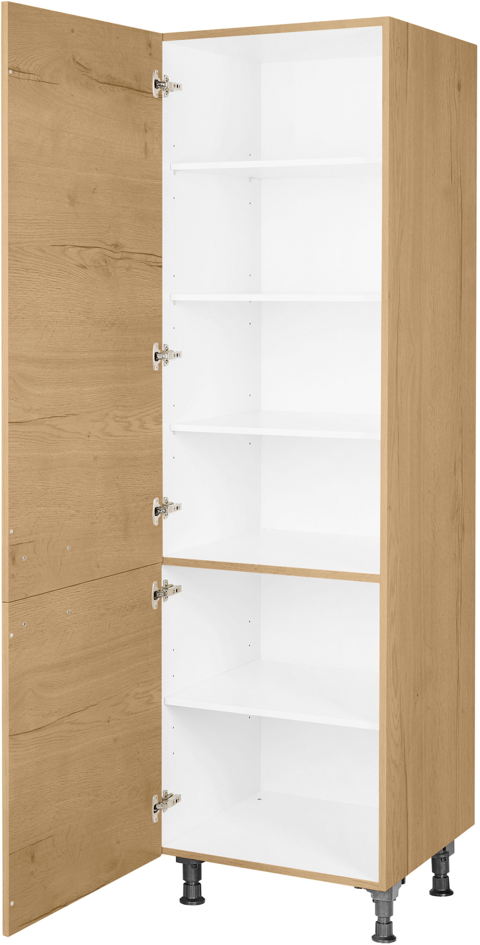 nobilia® Hochschrank »"Structura", Ausrichtung wählbar, mit zwei Türen, vormontiert,«, Breite/Höhe: 60/216,6 cm