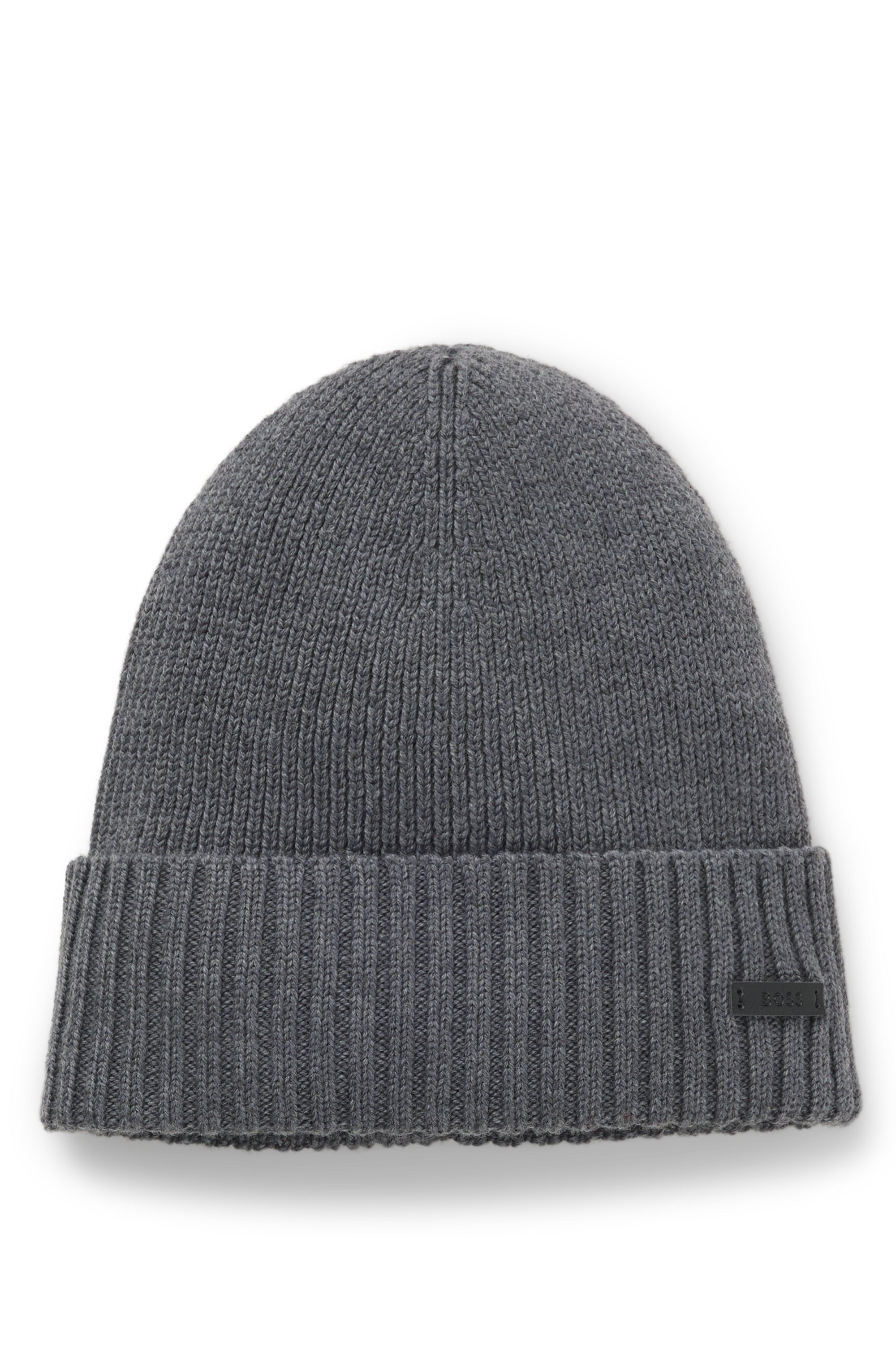 BOSS Beanie »Fati« aus Wolle in Rippenstrick, unisex