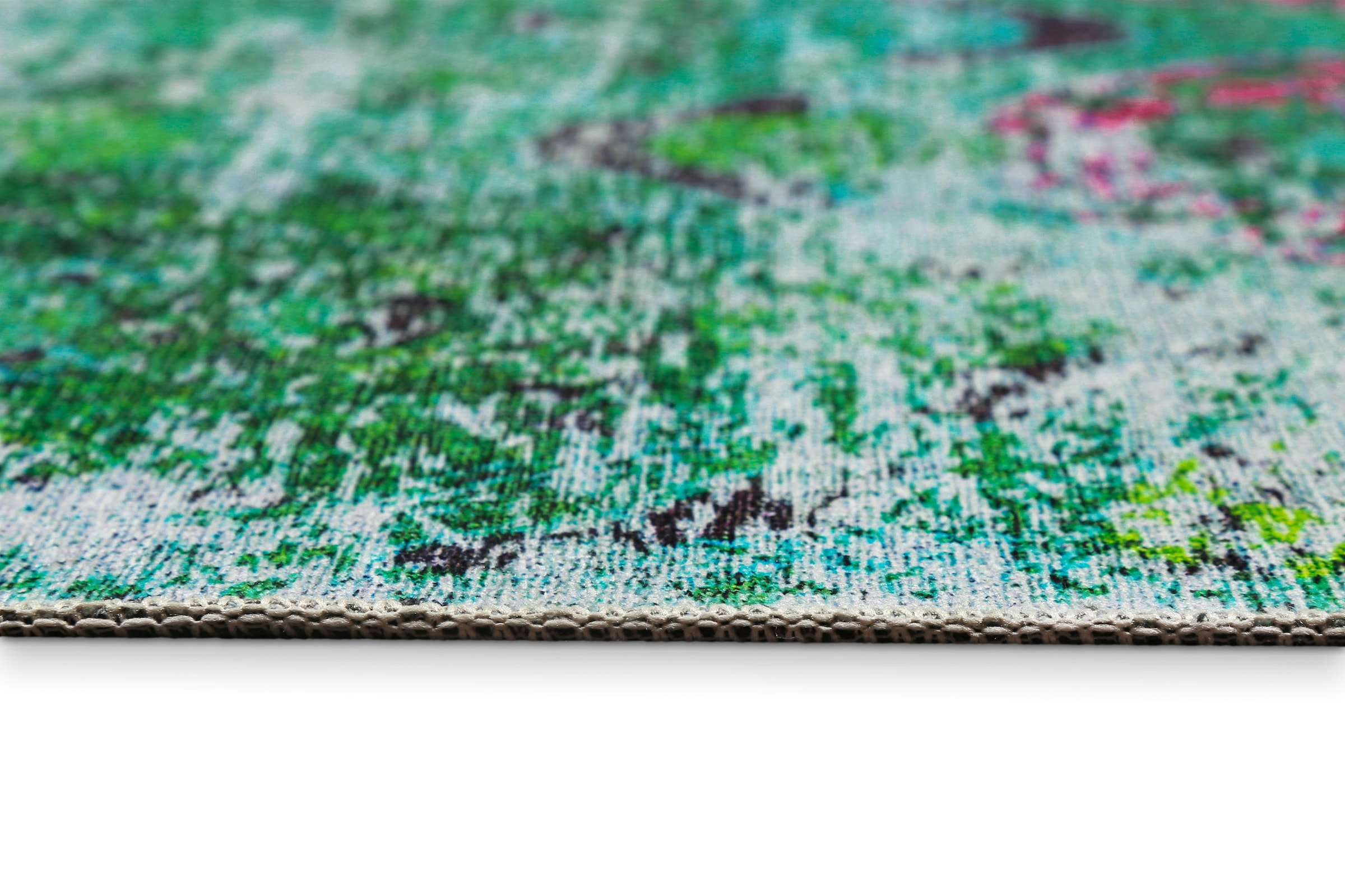 Wecon home Teppich »Focus« rechteckig 6 mm Höhe Vintage, Baumwolle, Kurzflor, Wohnzimmer, Schlafzimmer, pflegeleicht