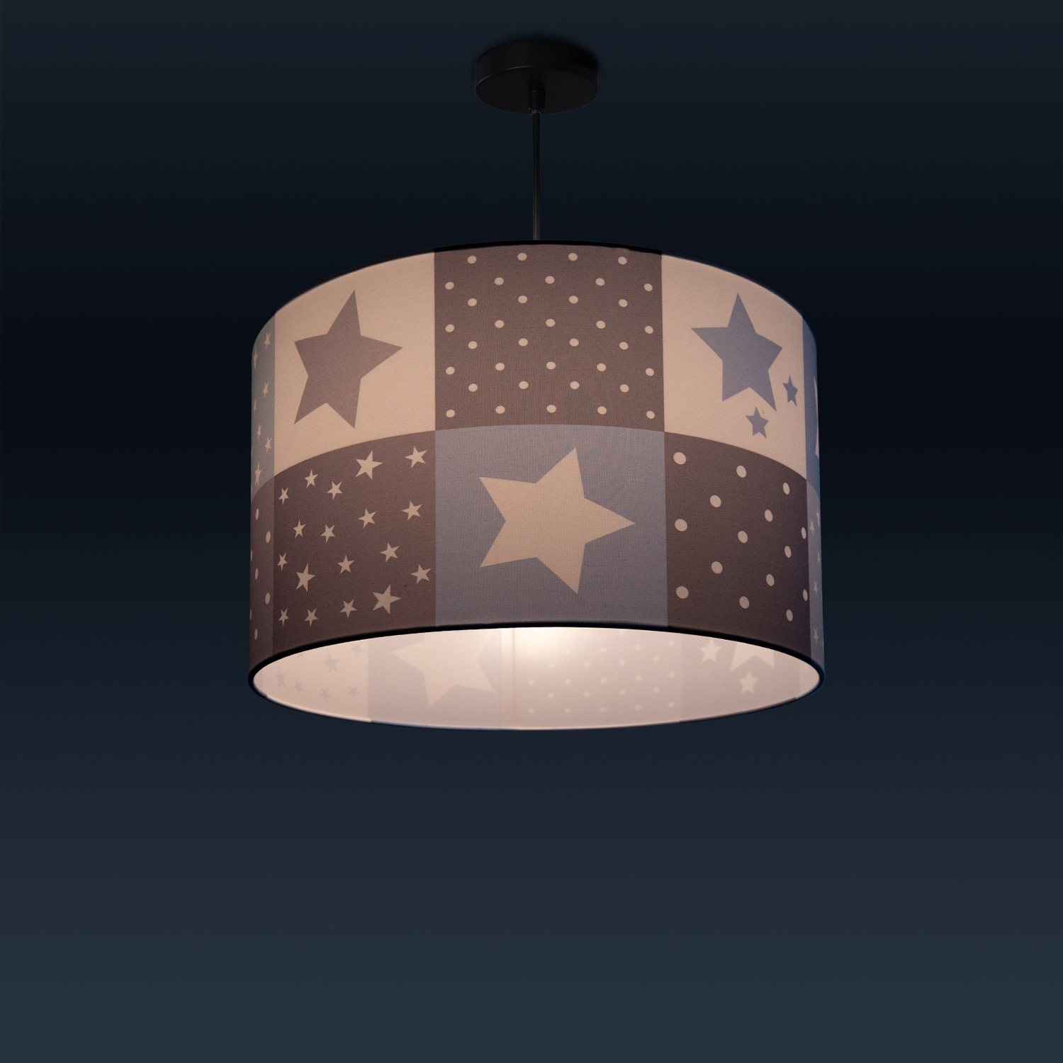 Paco Home Pendelleuchte »Cosmo 345«, 1 flammig, Leuchtmittel E27 | ohne Leuchtmittel, Kinderlampe Deckenlampe LED Kinderzimmer Lampe Sternen Motiv E27