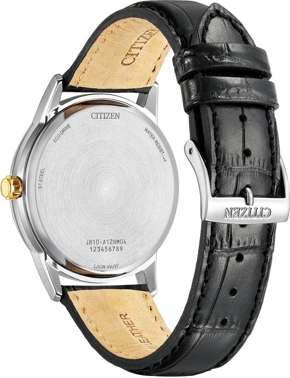 Citizen Solaruhr, Armbanduhr, Herrenuhr, Lederarmband, analog, Tag