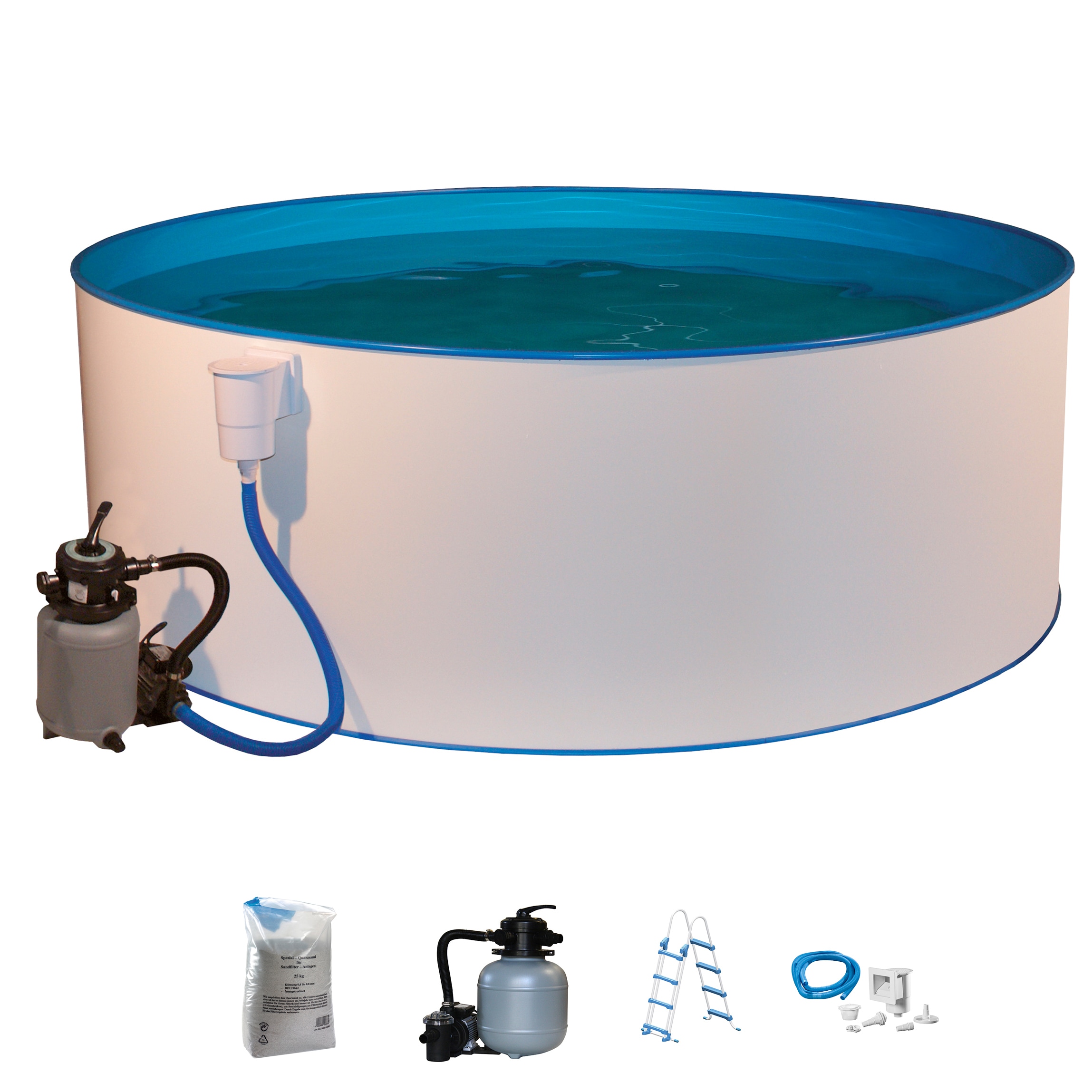 KONIFERA Rundpool »SANTORINI 2« in verschiedenen Größen weiß Ø/B/H/L: 400 cm x Breite x Höhe 120 cm x Länge